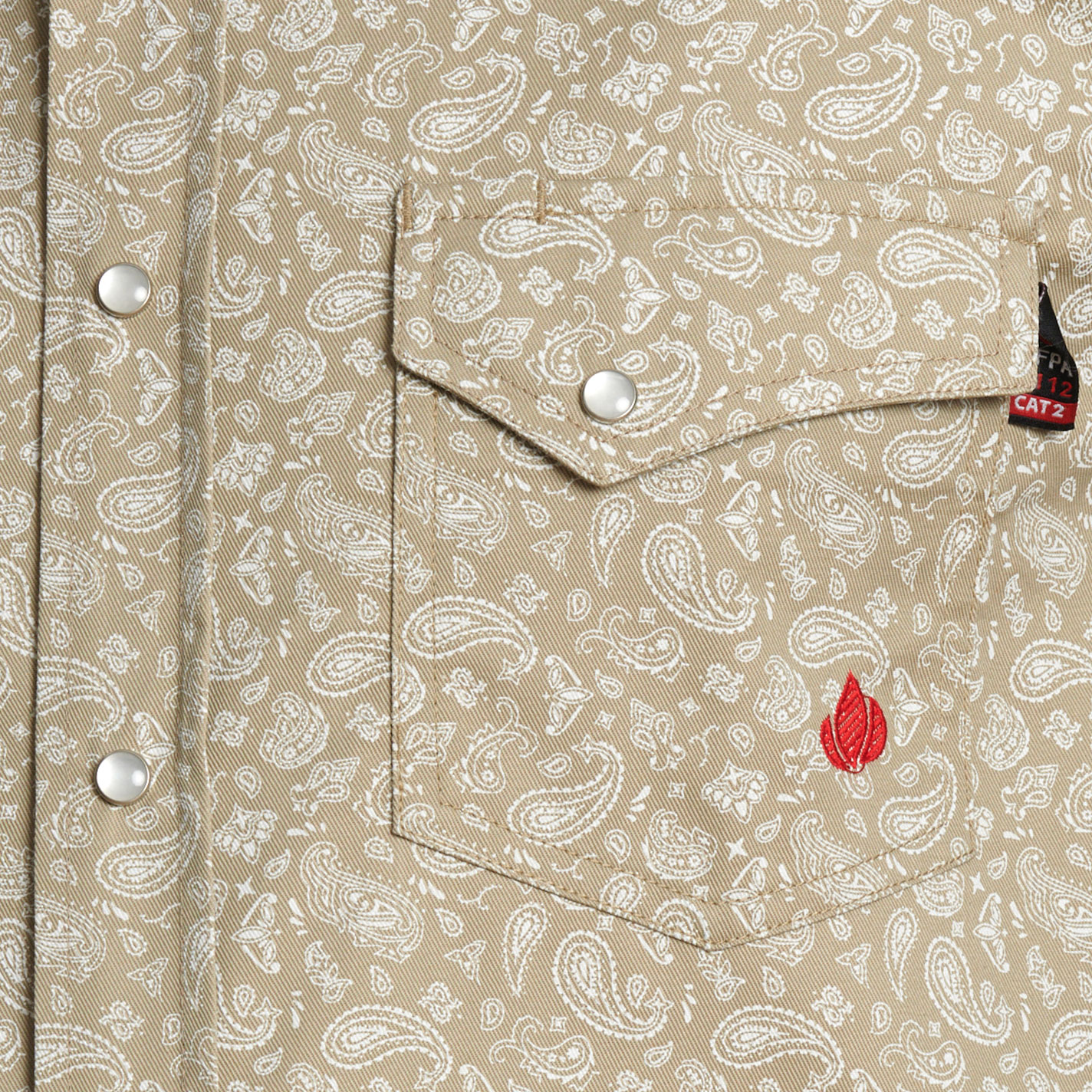 Forge Men's Tan Paisley Snap Shirt - Image 2