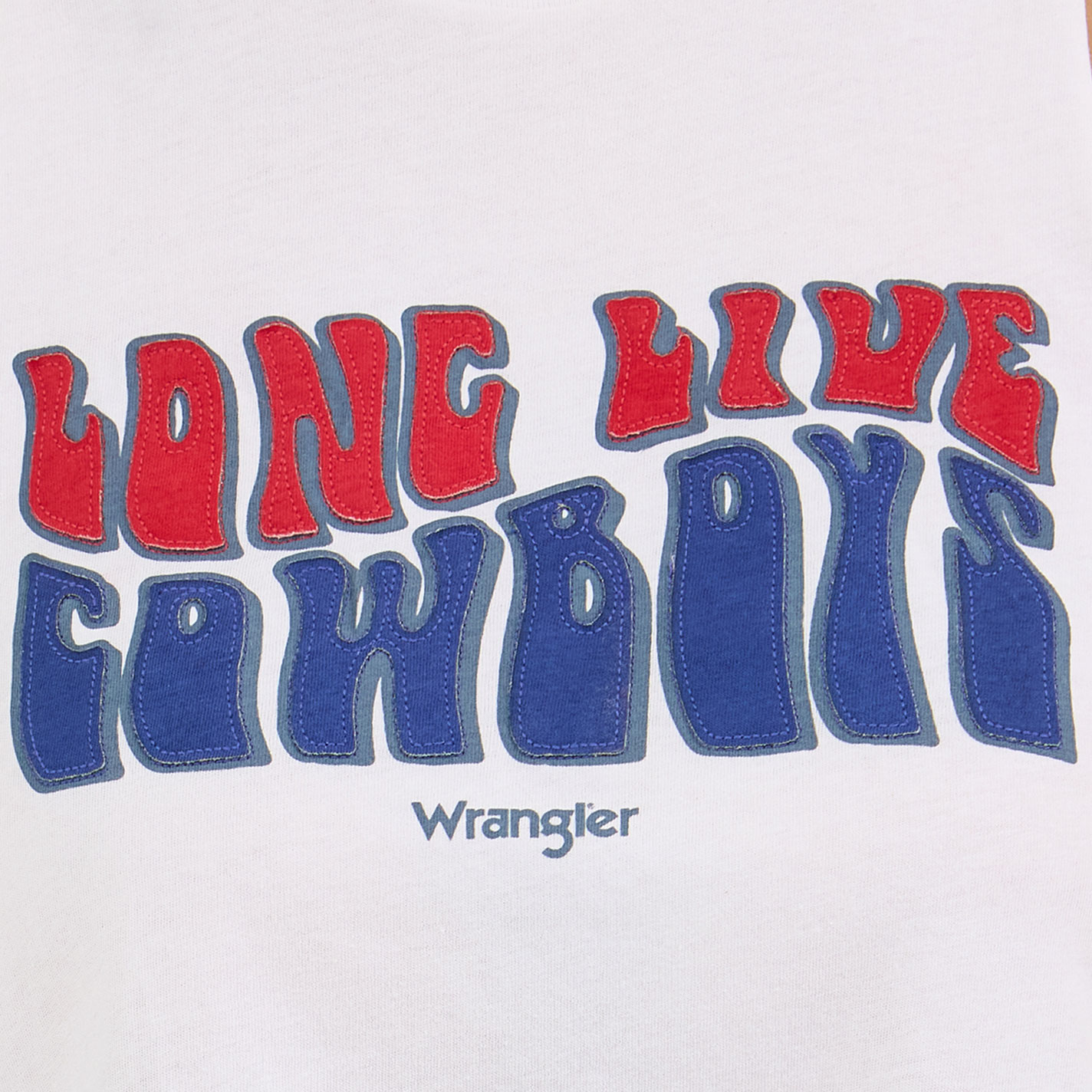 Wrangler Women's Blue Screen Print Crop Tank Tee - Image 1