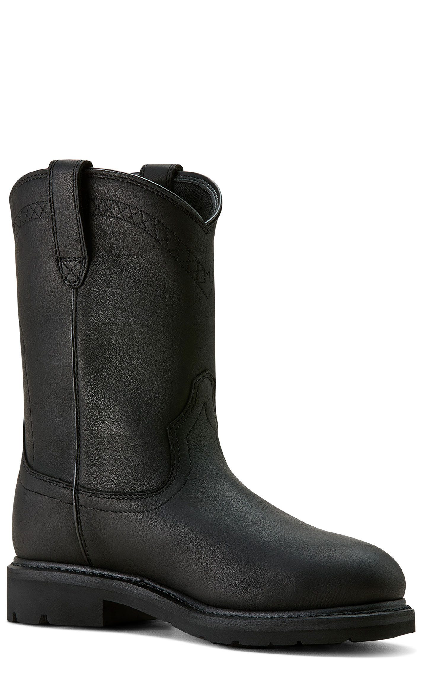 Ariat Men's Black Sierra H2O Round Steel Toe Work Boots - Image 1