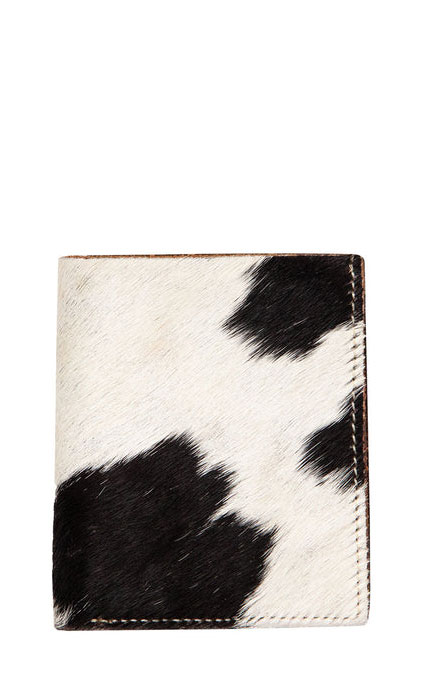 STS Ranchwear Men's Chocolate & Cream Hair On Hide Hidden Cash Wallet - Image 1