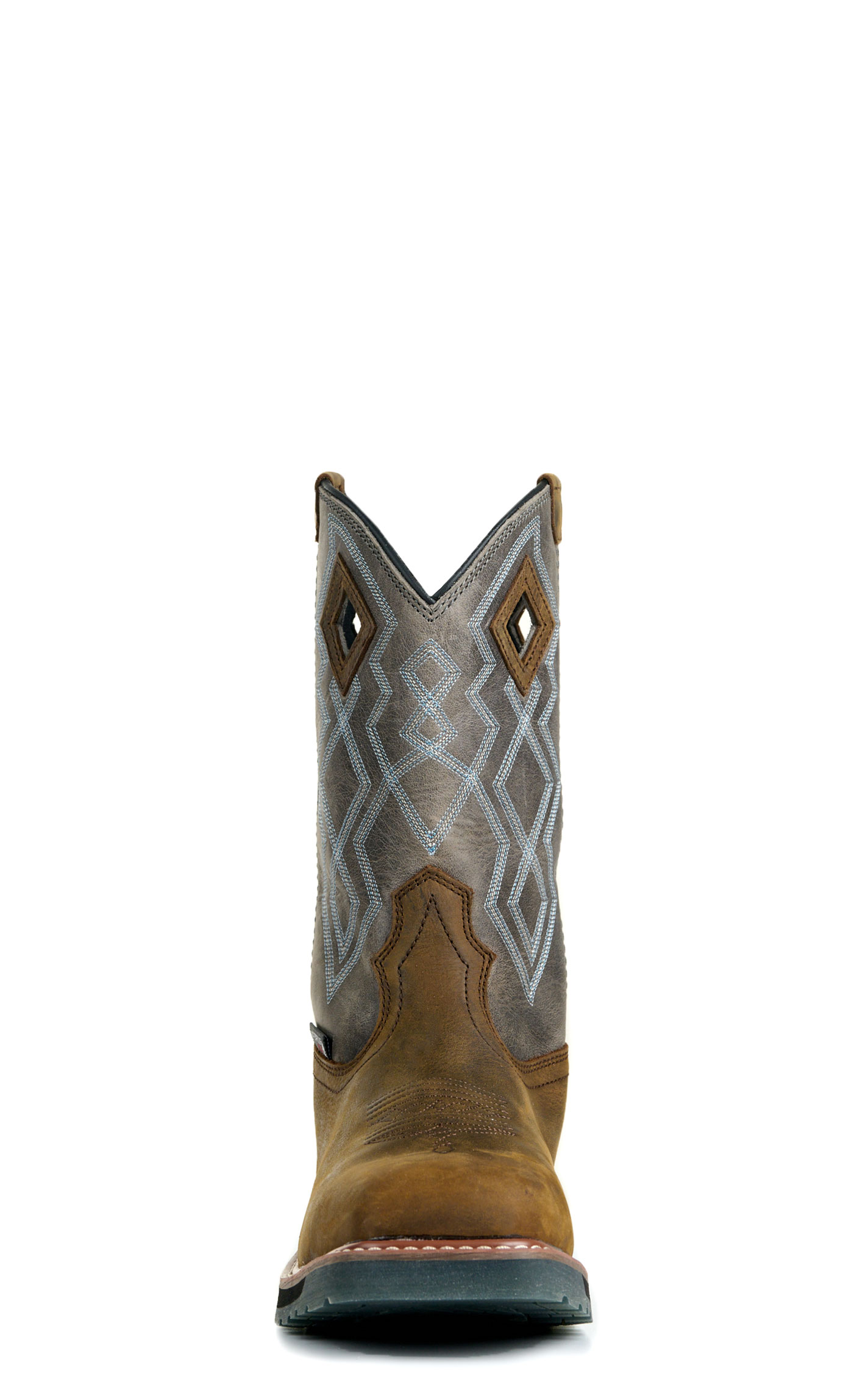 Wolverine Men's Rancher Pro Brown and Gray Wide Square Composite Toe Work Boots - Image 1