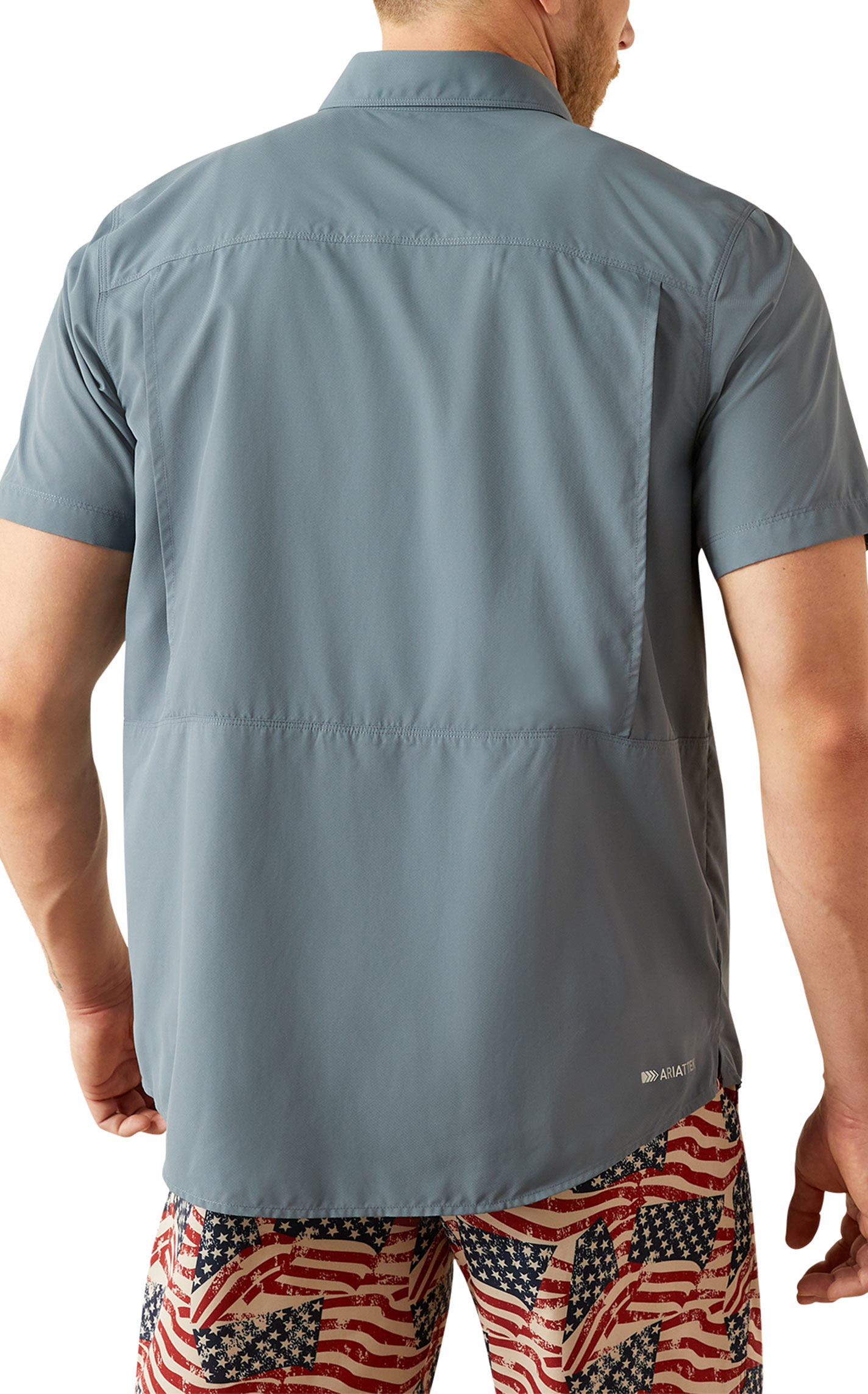 Ariat Men's VentTEK Outbound Newsboy Blue-Gray Shirt - Image 1