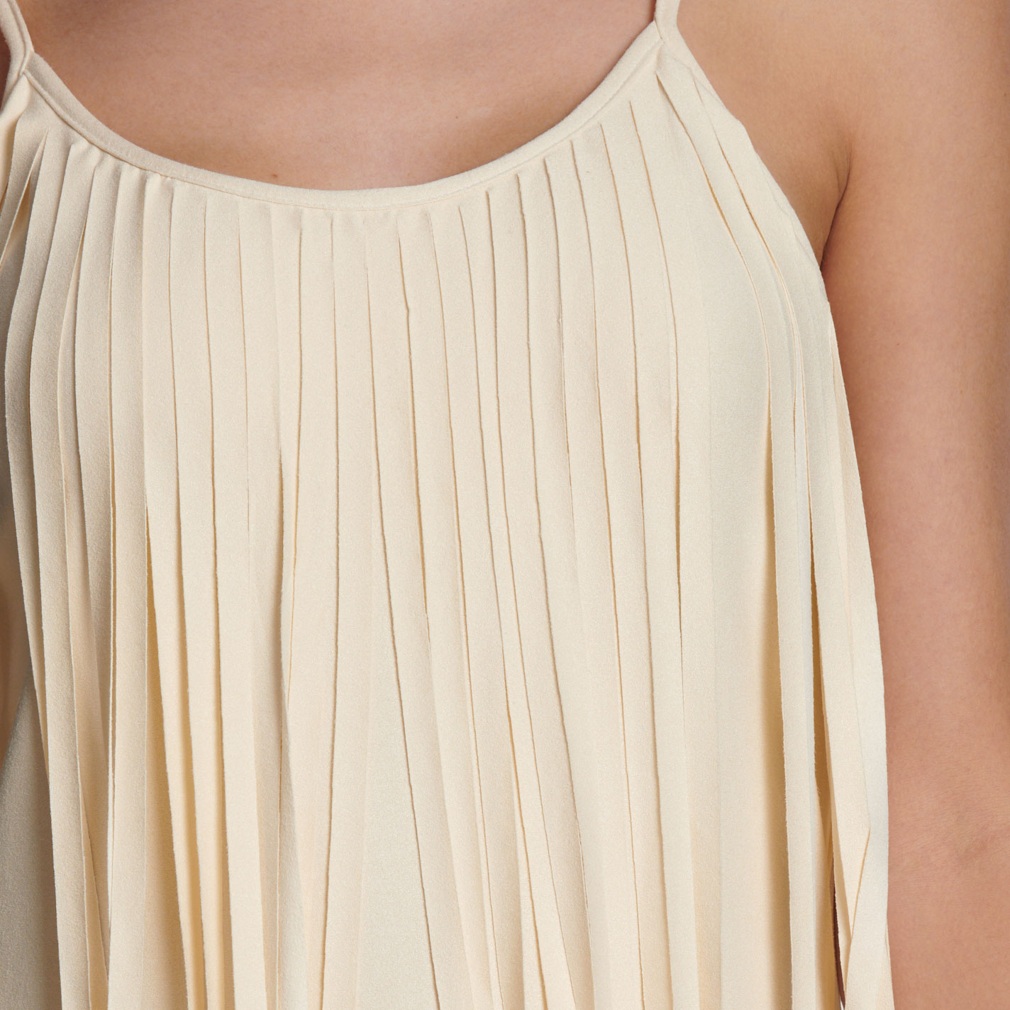 Cowgirl Hardware Women’s Off White Faux Suede Fringe Cami-Tank - Image 1
