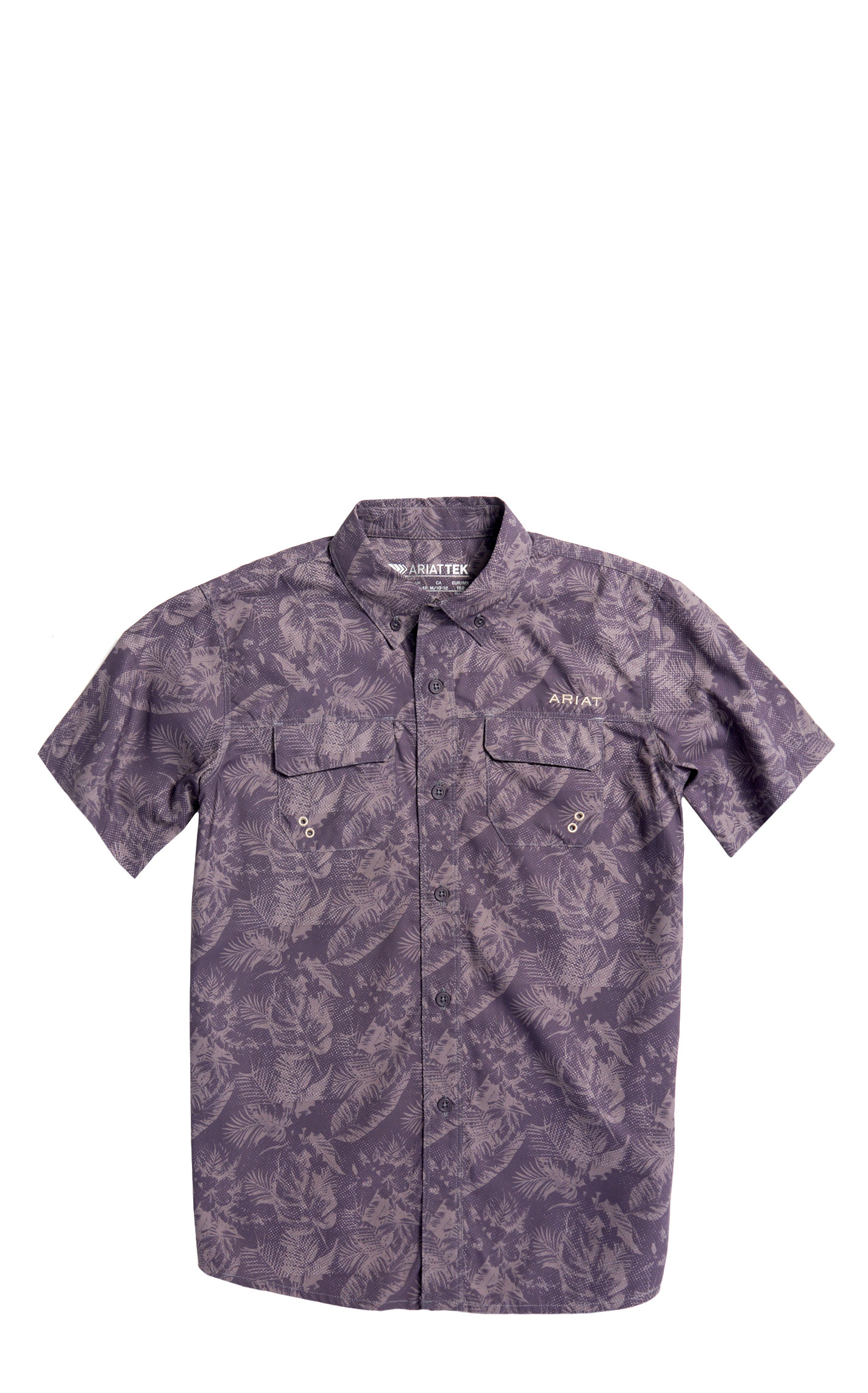 Ariat Boy's Outbound VentTEK Cement & Gray Tropical Shirt - Image 1