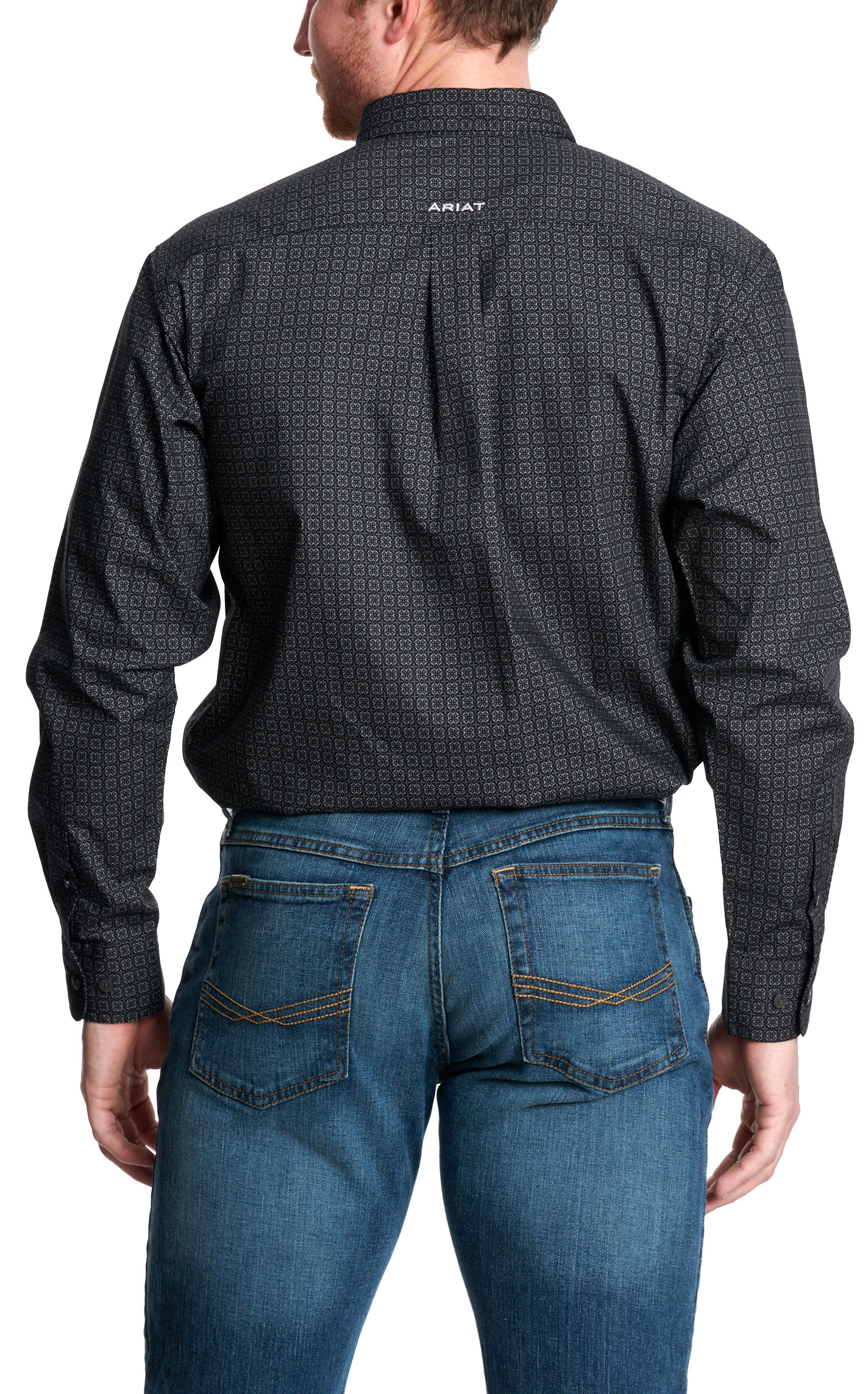 Ariat Men's Kenny Black Geo Western Shirt - Image 1