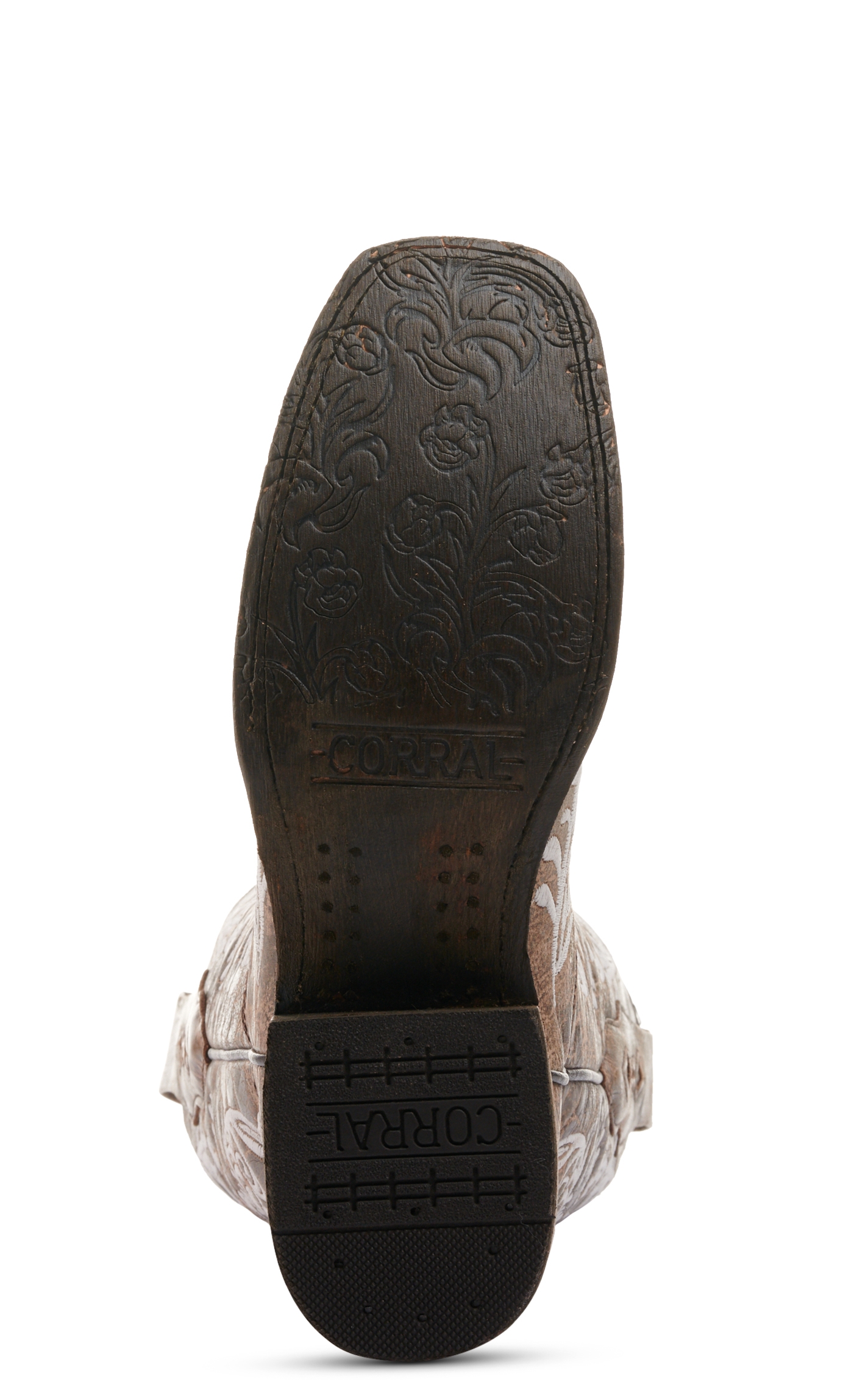 Corral Women's Brown and White Glow in the Dark Square Toe Cowboy Boots - Image 1