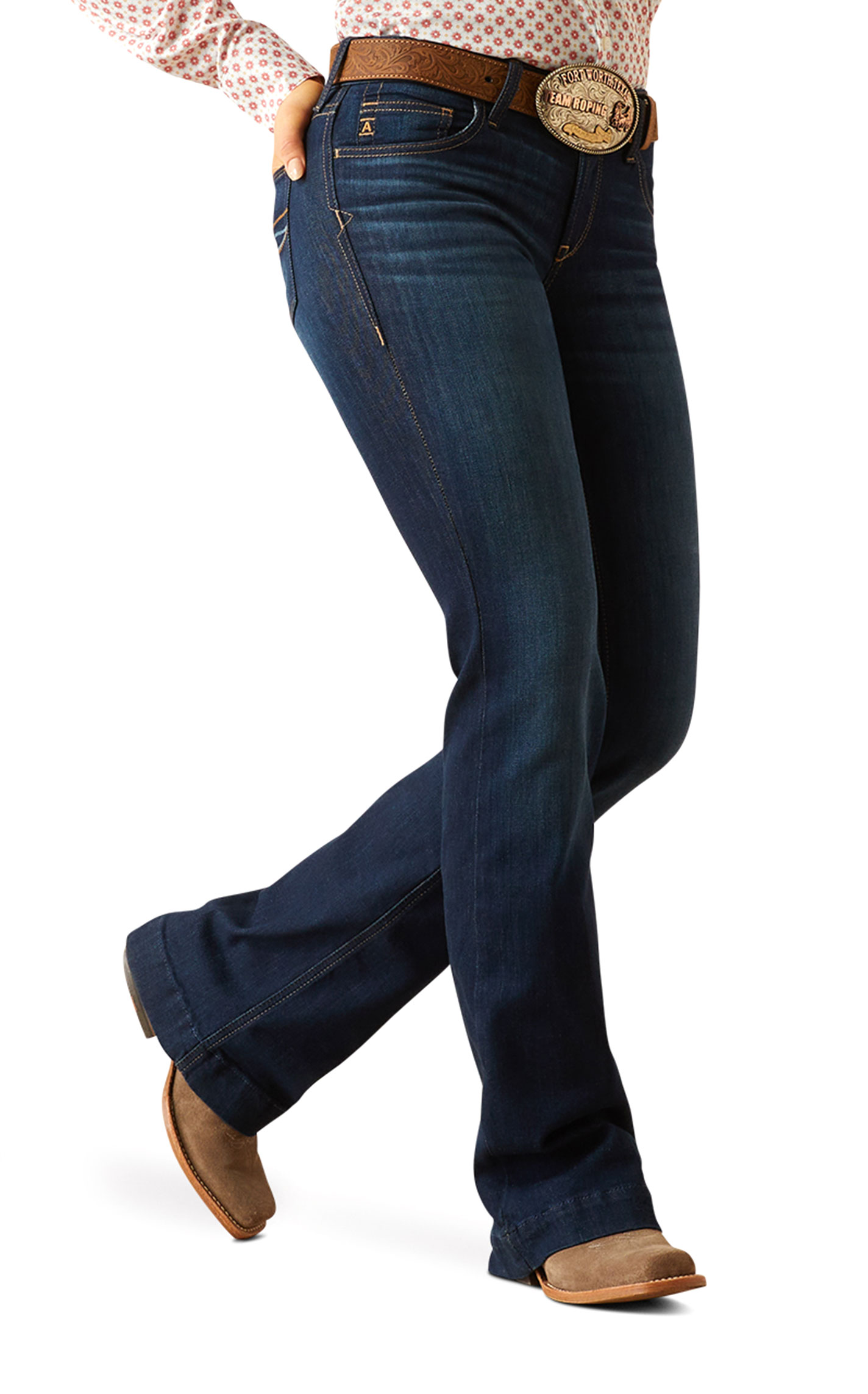Ariat Women's Julianna Pennsylvania Dark Wash Trouser Jeans - Image 1