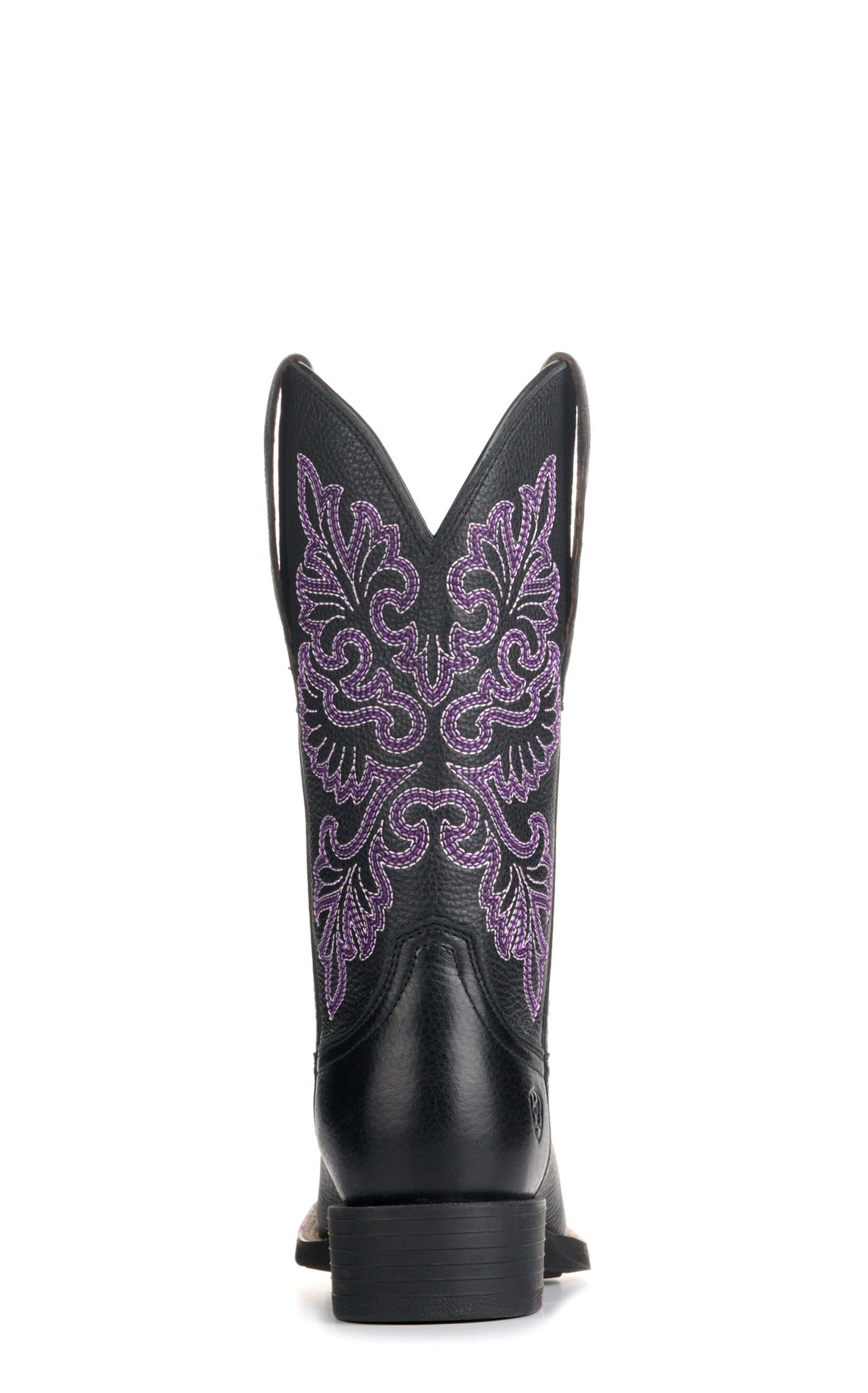 Ariat Women's Round Up Black Deertan StretchFit Wide Square Toe Cowboy Boots - Image 1