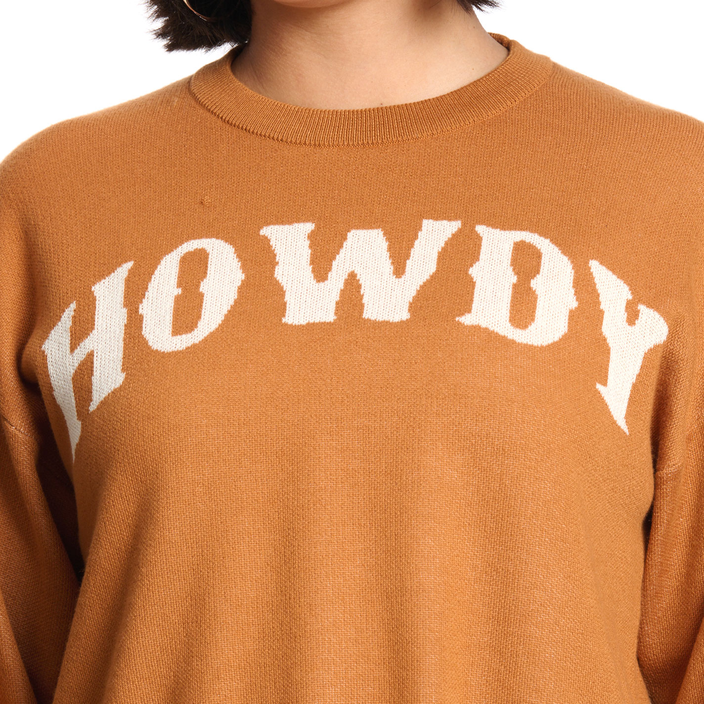 Rockin C Women's Rust Howdy Sweater - Image 1