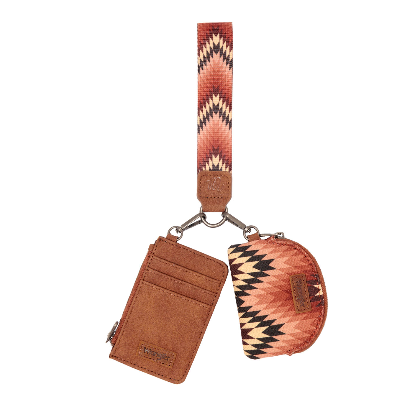 Wrangler Tan Ikat Print Change Pouch & Card Wristlet Wallet - Image 2