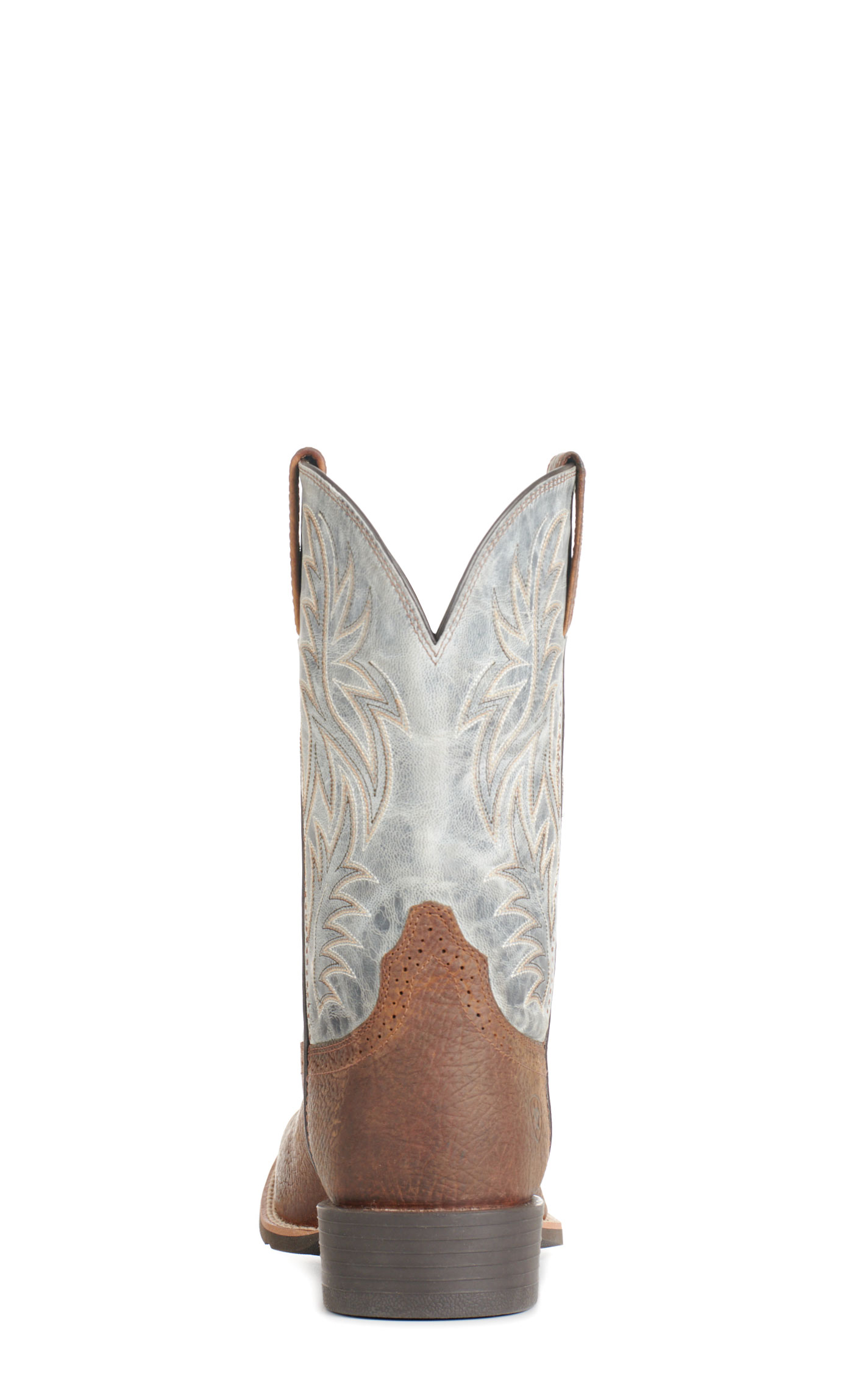 Ariat Men's Sport Dark Brown and Glacier Blue Wide Square Toe Cowboy Boots - Image 1