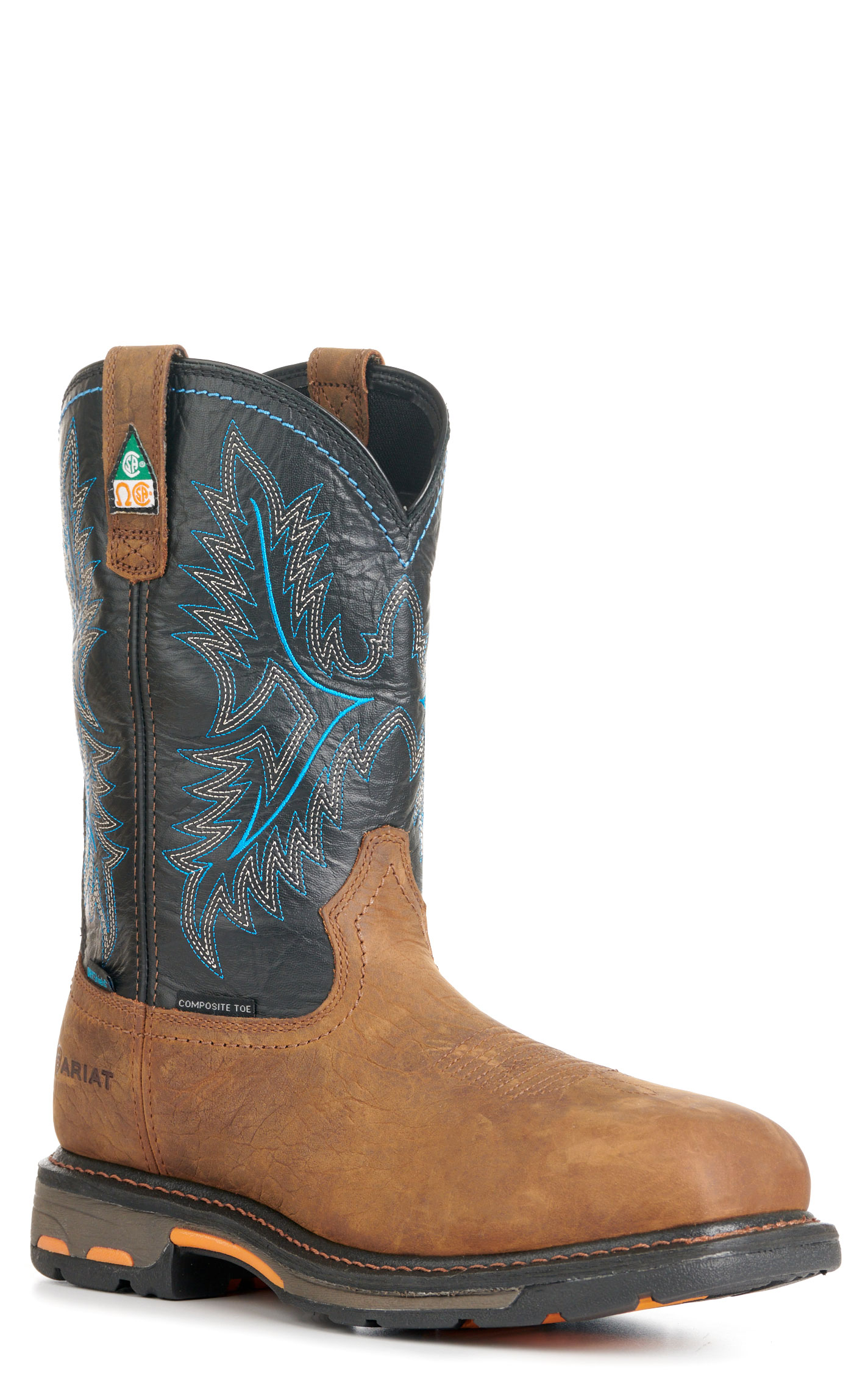 Ariat Men's WorkHog CSA Brown and Black Waterproof Square Composite Toe Work Boots - Image 1