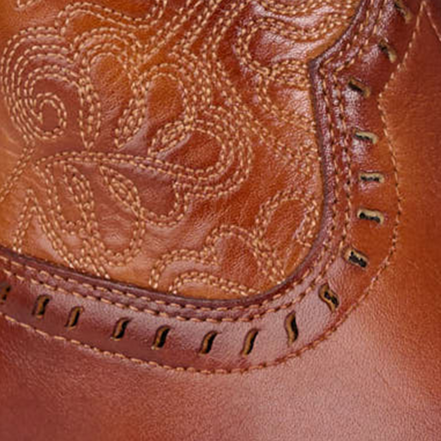 Ariat Women's Round Up Remuda Brown Wide Square Toe Cowboy Boots - Image 1
