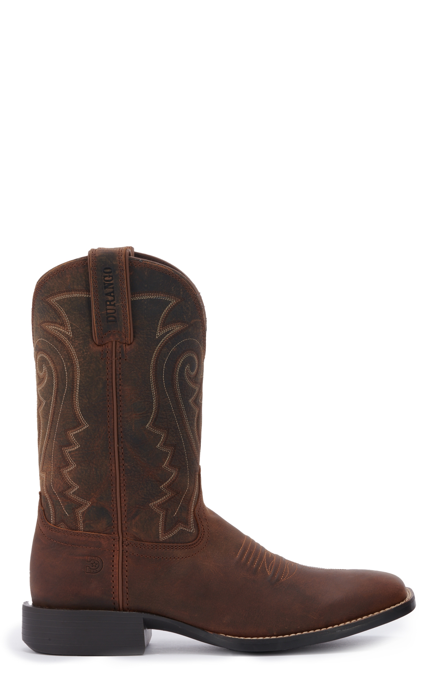 Durango Men's Westward Prairie Brown Wide Square Toe Cowboy Boots - Image 1