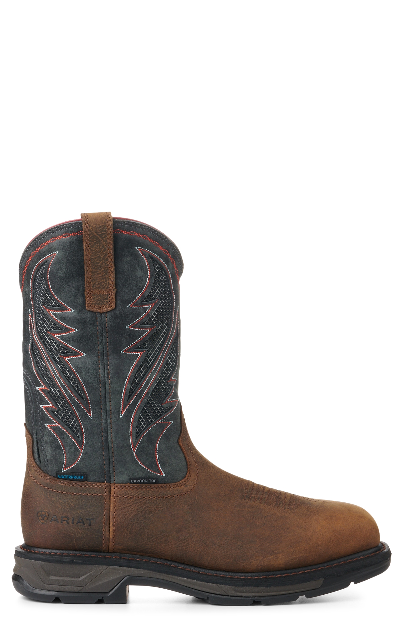 Ariat Men's WorkHog XT Rye Brown and Storm VentTEK Waterproof Square Carbon Toe Work Boot - Image 1