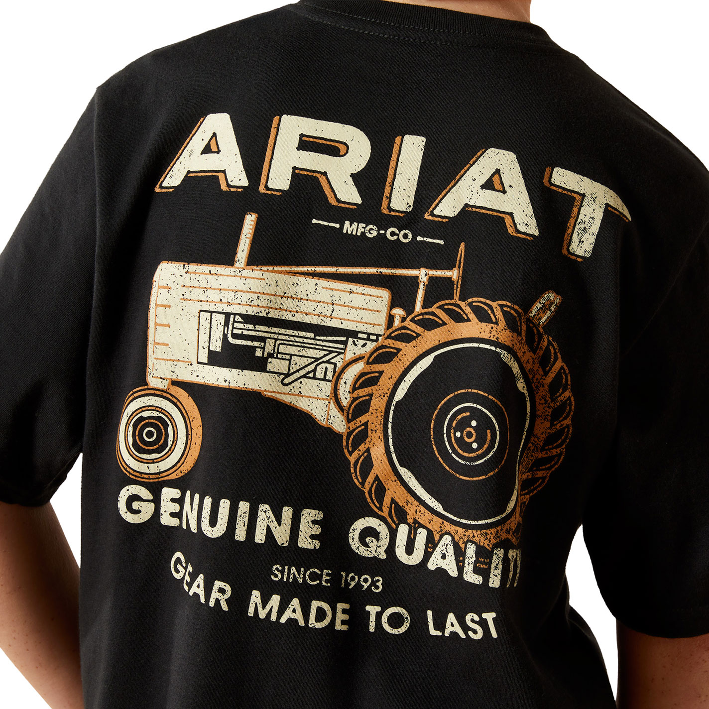 Ariat Boy's Gramps Tractor Black Graphic T-Shirt - Image 1