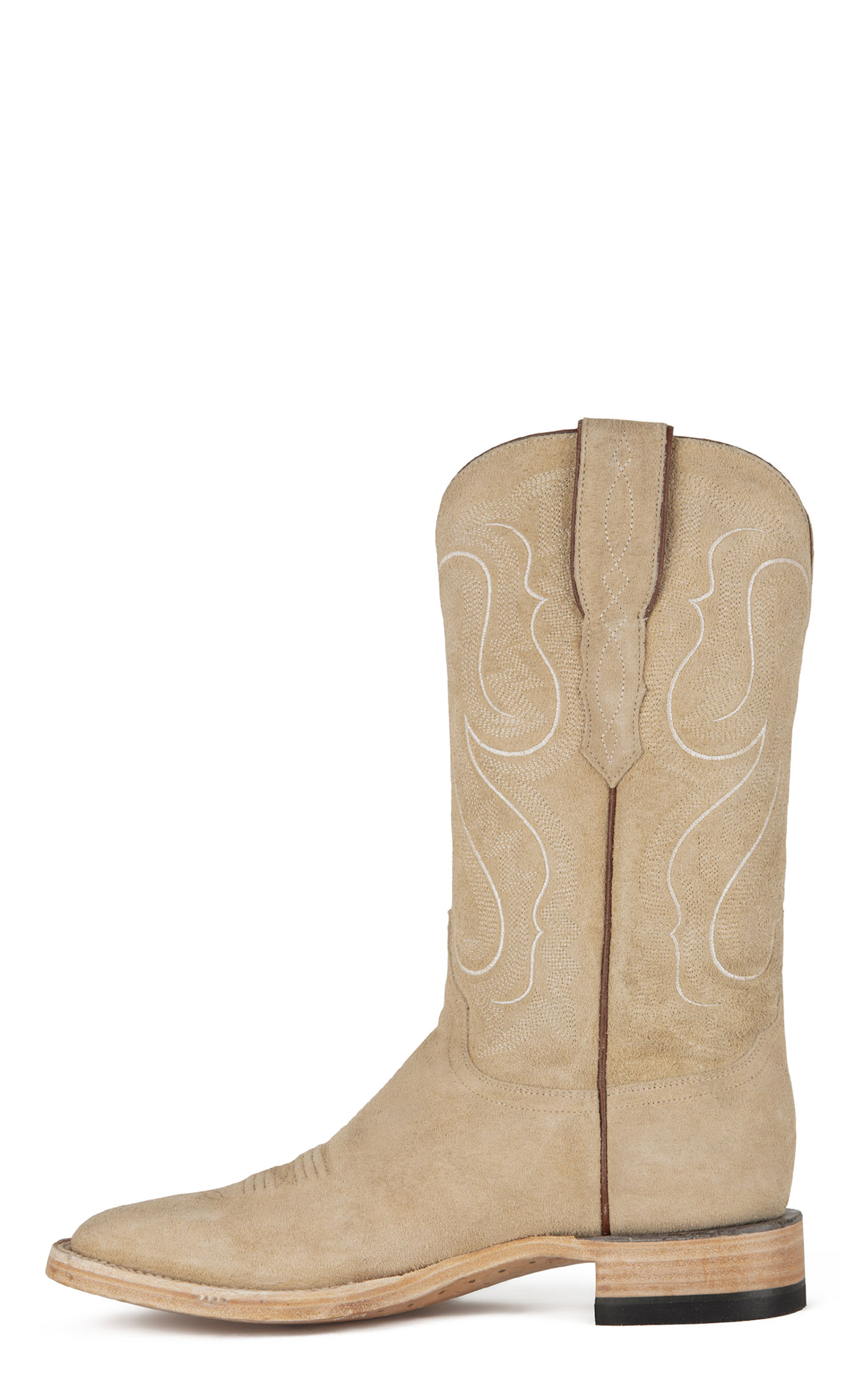 Resistol Men's Stonewash Sand Suede Wide Square Toe Cowboy Boots - Image 1