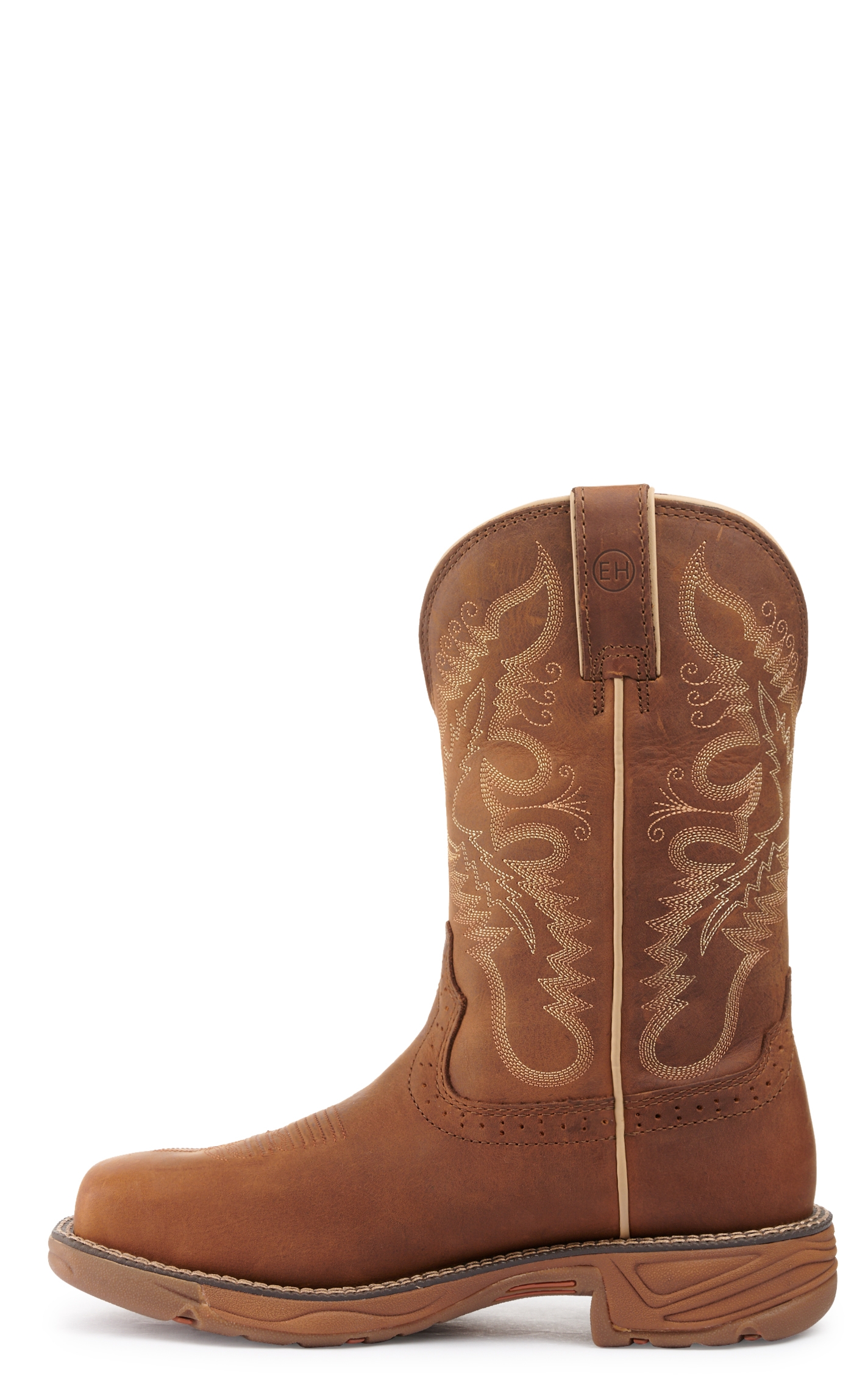 Justin Women's Stampede Rush Tan Waterproof Wide Square Composite Toe Work Boots - Image 1