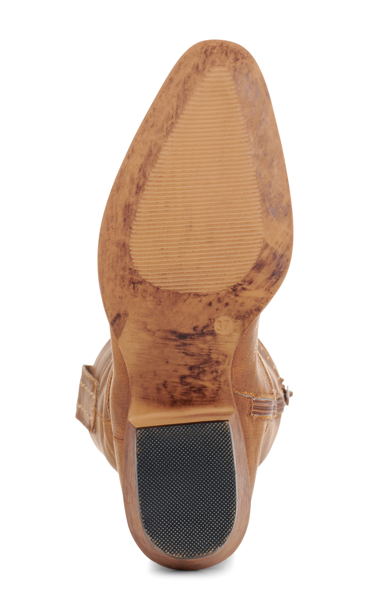 Roper Women's Tan Faux Leather Floral Embroidered Snip Toe Cowboy Boots - Image 1