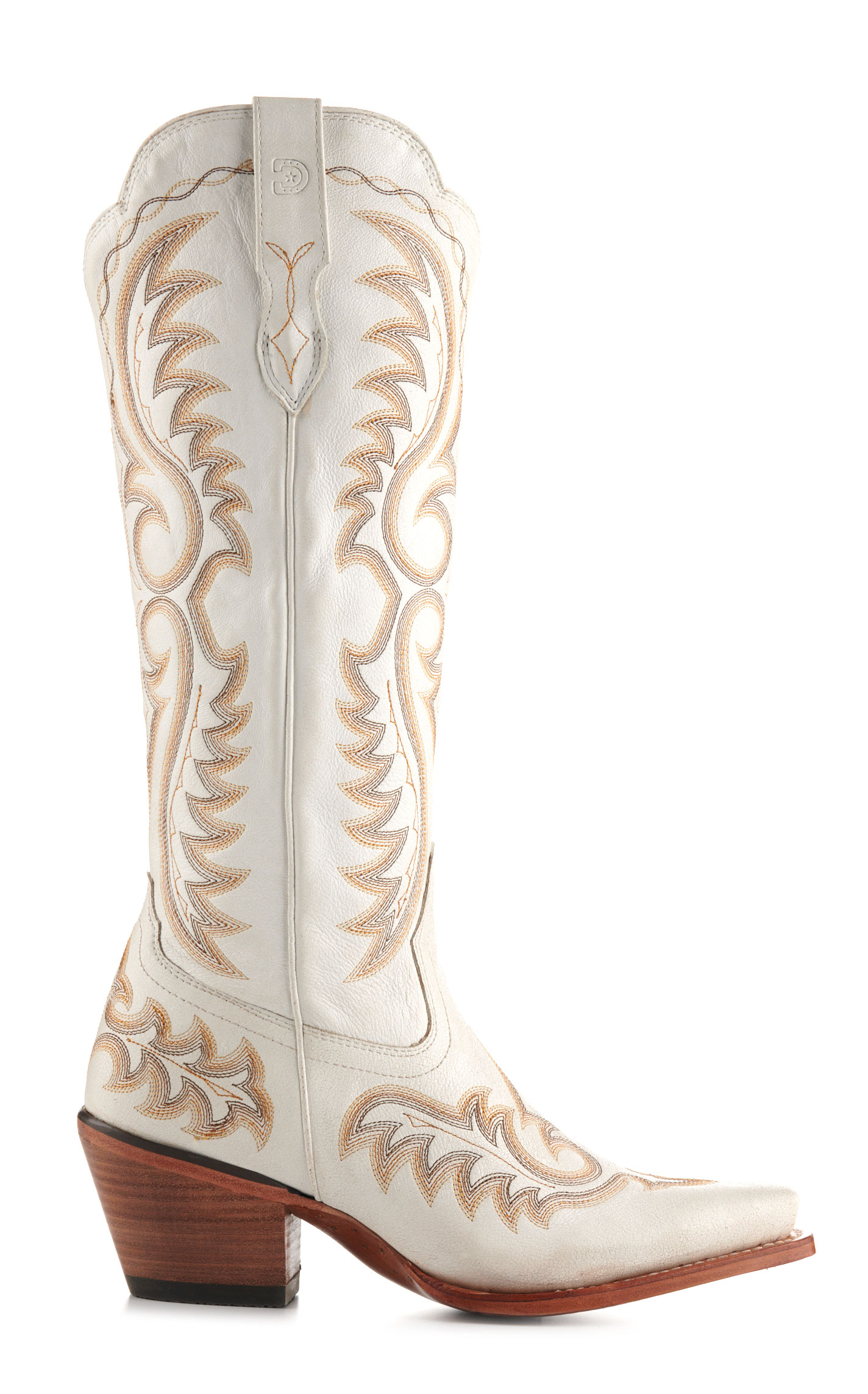 Durango Women's Crush Ivory Snip Toe Tall Cowboy Boots - Image 1