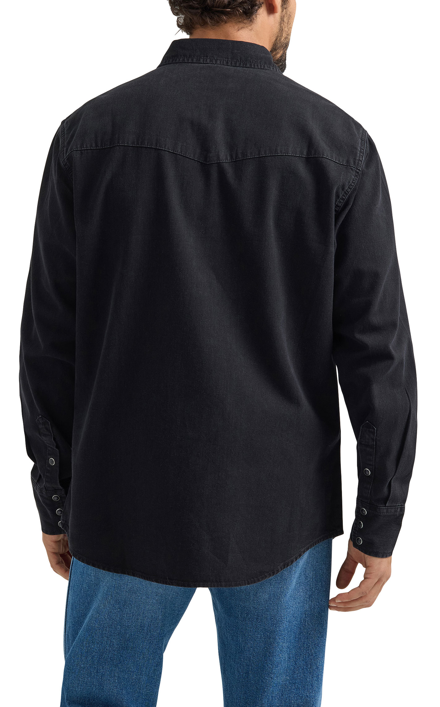 Wrangler Retro Men's Black Denim Western Shirt - Image 1