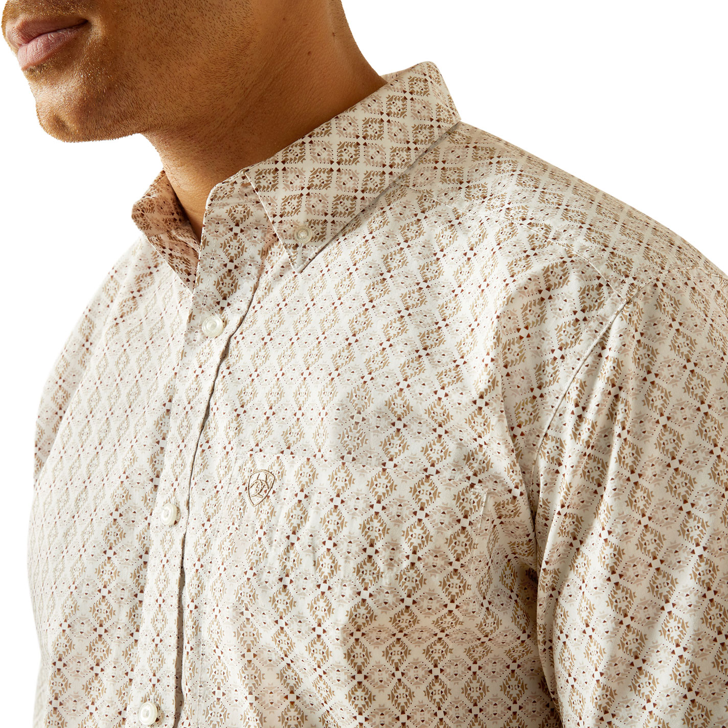 Ariat Men's Carlo Coffee Aztec Western Shirt - Image 2