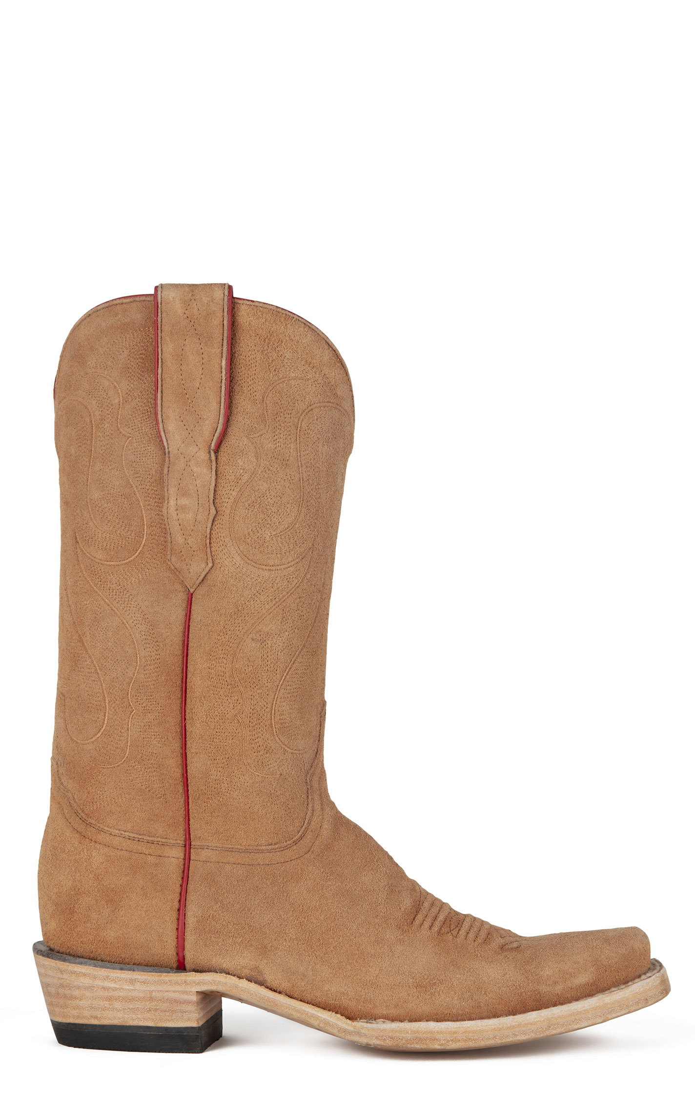 Resistol Men's Stonewash Light Cognac Suede Punchy Toe Cowboy Boots - Image 1