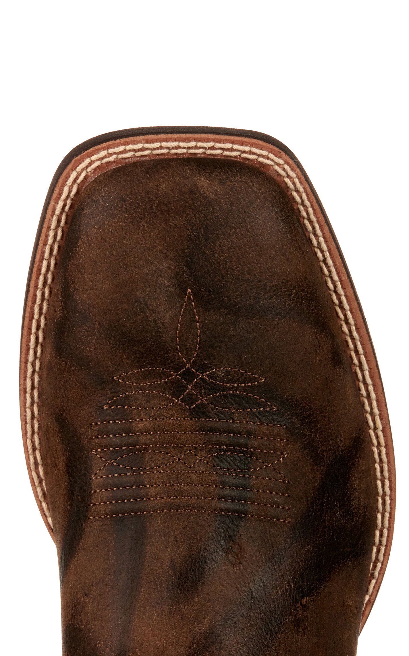 Ariat Men's Wilder Brown & Antique Gray Shock Shield Wide Square Toe Cowboy Boots - Image 1