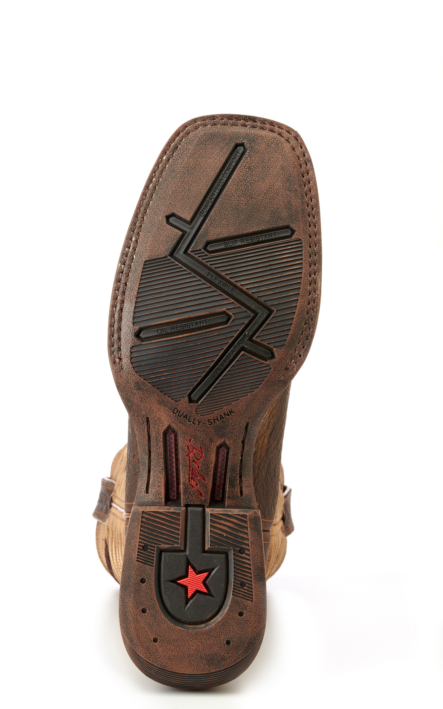 Durango Men's Rebel Pro Brown and Tan Wide Square Toe Cowboy Boots - Image 1