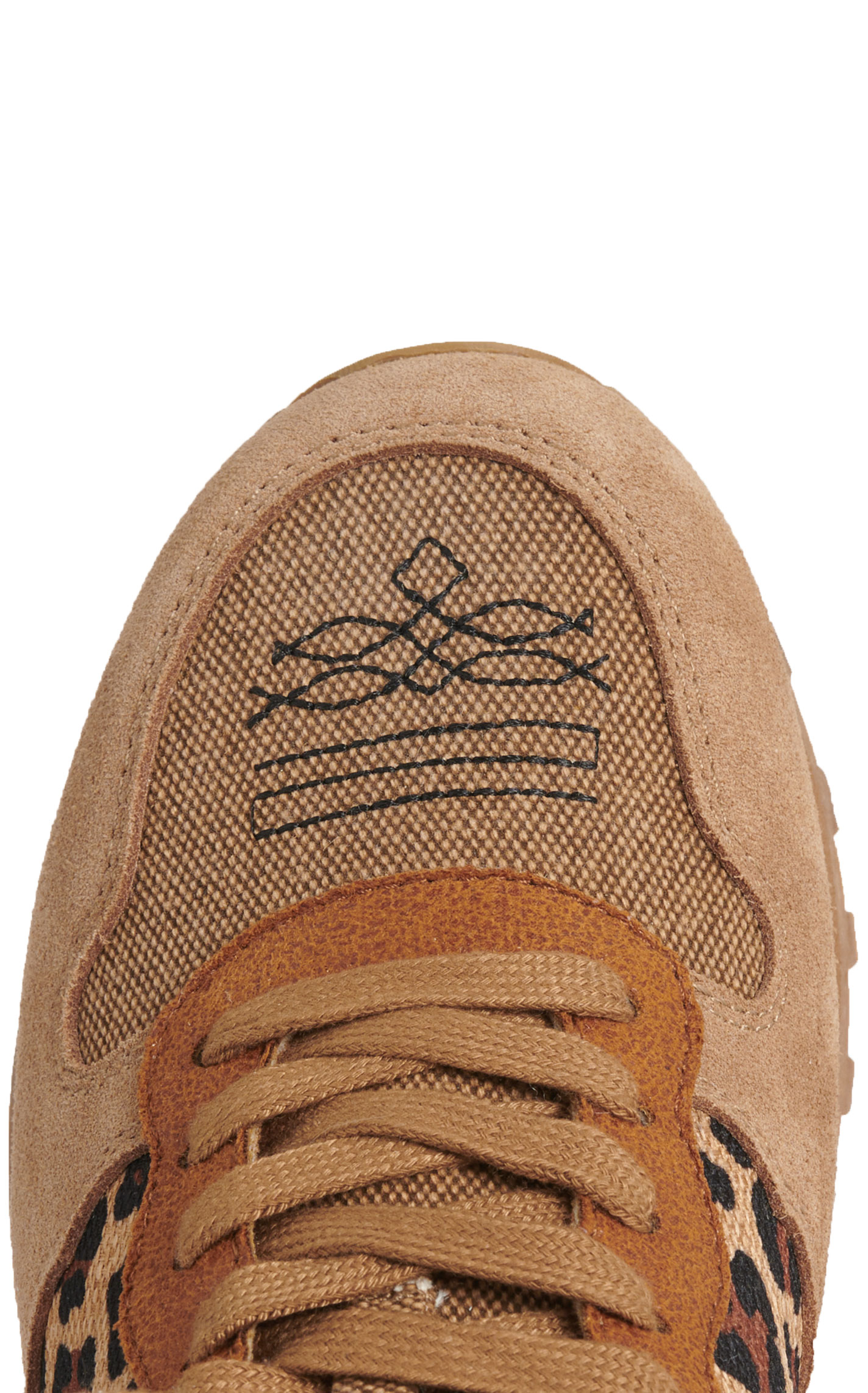 Roper Women's Giddyup Jogger Tan & Leopard Print Casual Shoes - Image 1