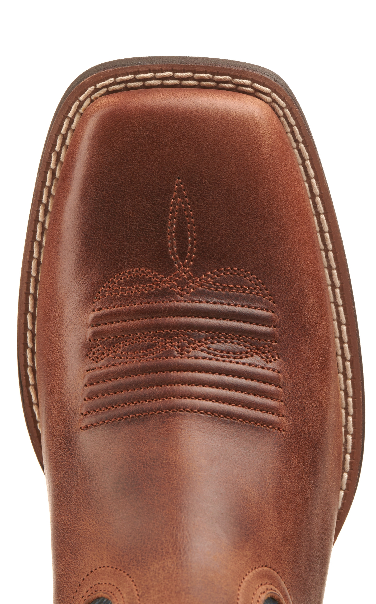 Ariat Women's West Bound Russet Rebel and Crackle Navy Shock Shield Wide Square Toe Cowboy Boots - Image 1
