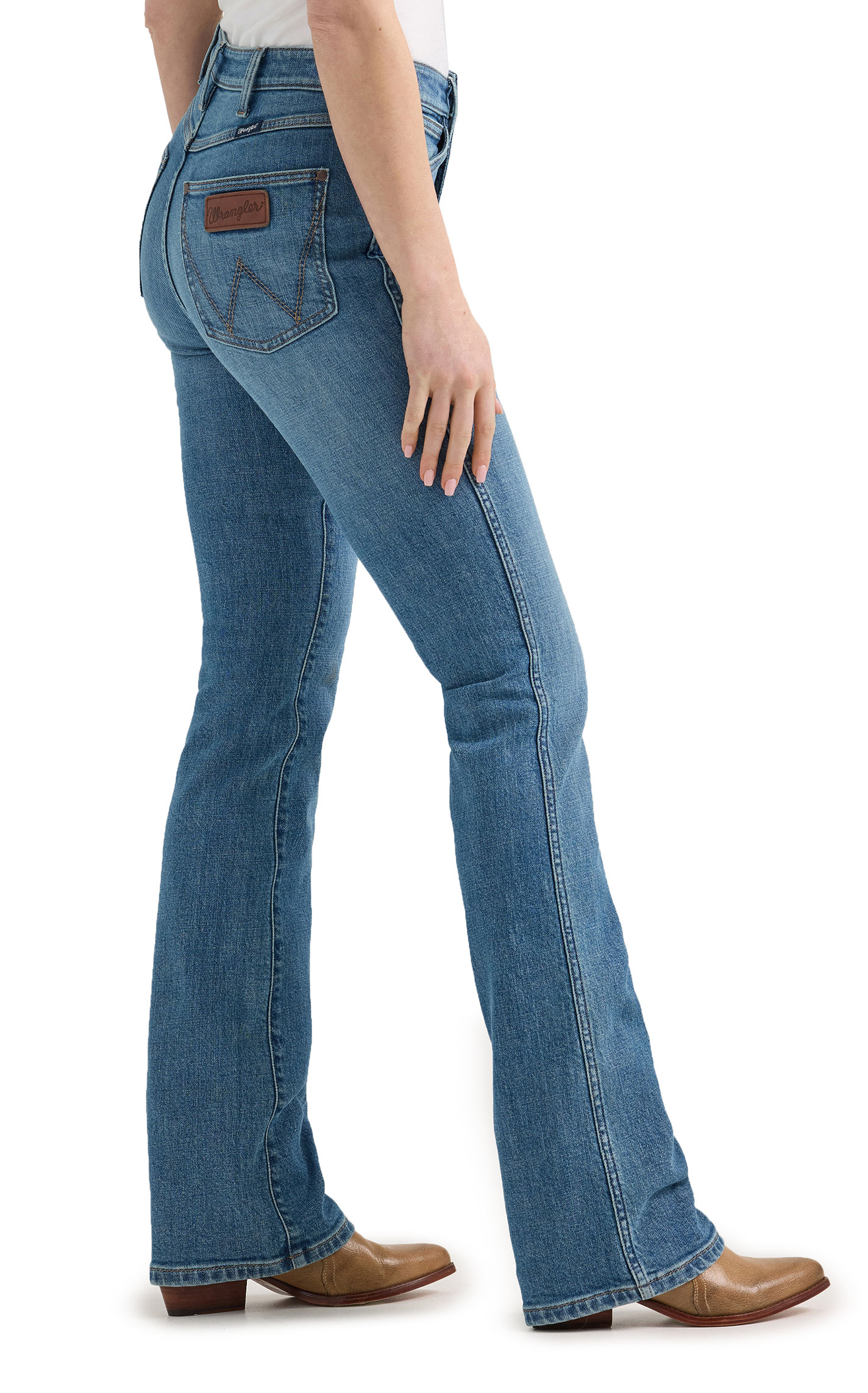 Wrangler Retro Women's Bailey Medium Wash Boot Cut Jeans - Image 1