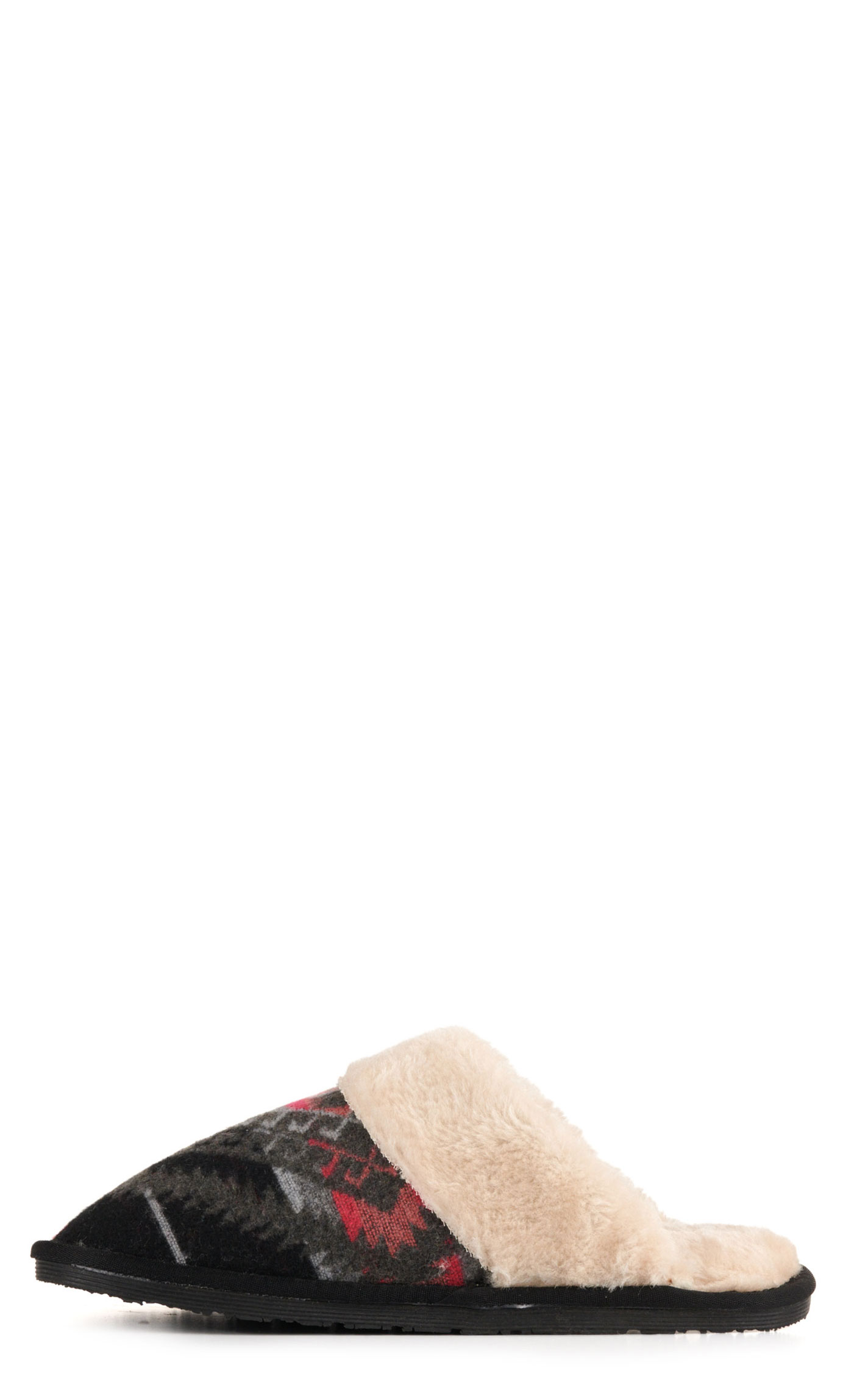 Blazin Roxx Women's Abbie Black, Gray and Pink Southwest Print Slip On Slippers - Image 1