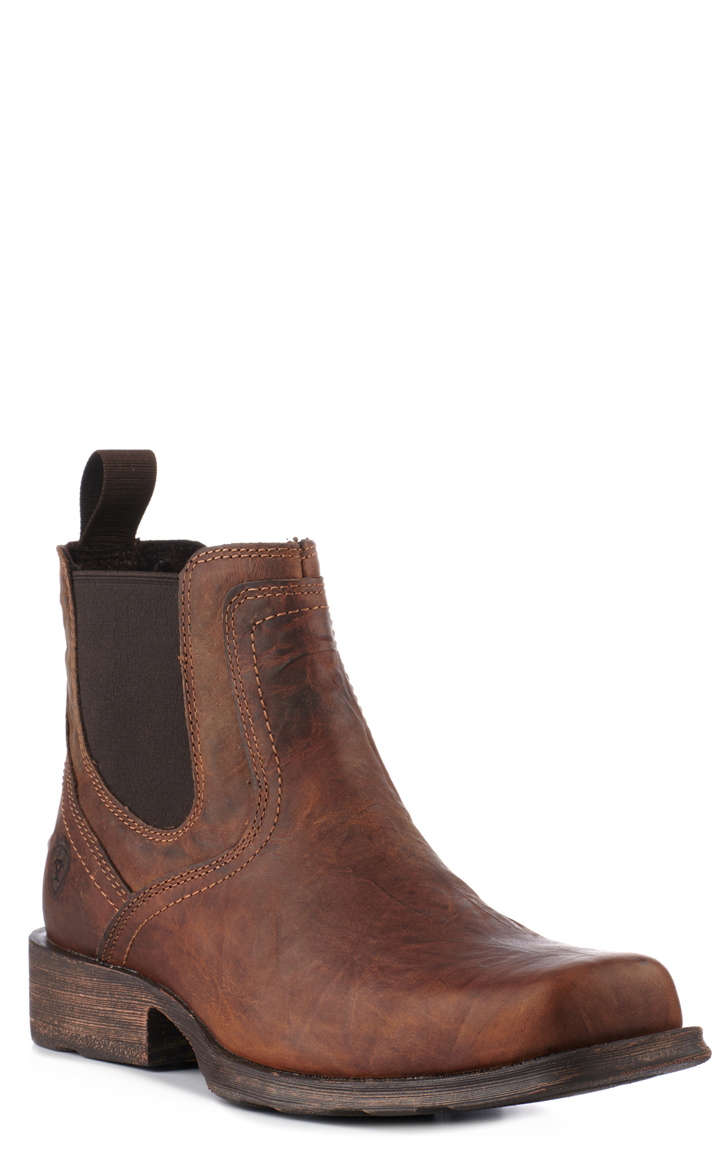 Ariat Men's Midtown Rambler Brown Square Toe Chelsea Boots - Image 1