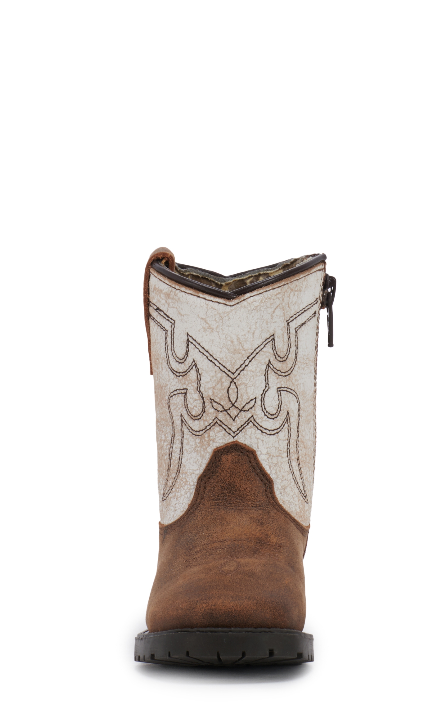 Smoky Mountain Toddler Distressed Autry Brown and Antique White Square Toe Cowboy Boots - Image 1