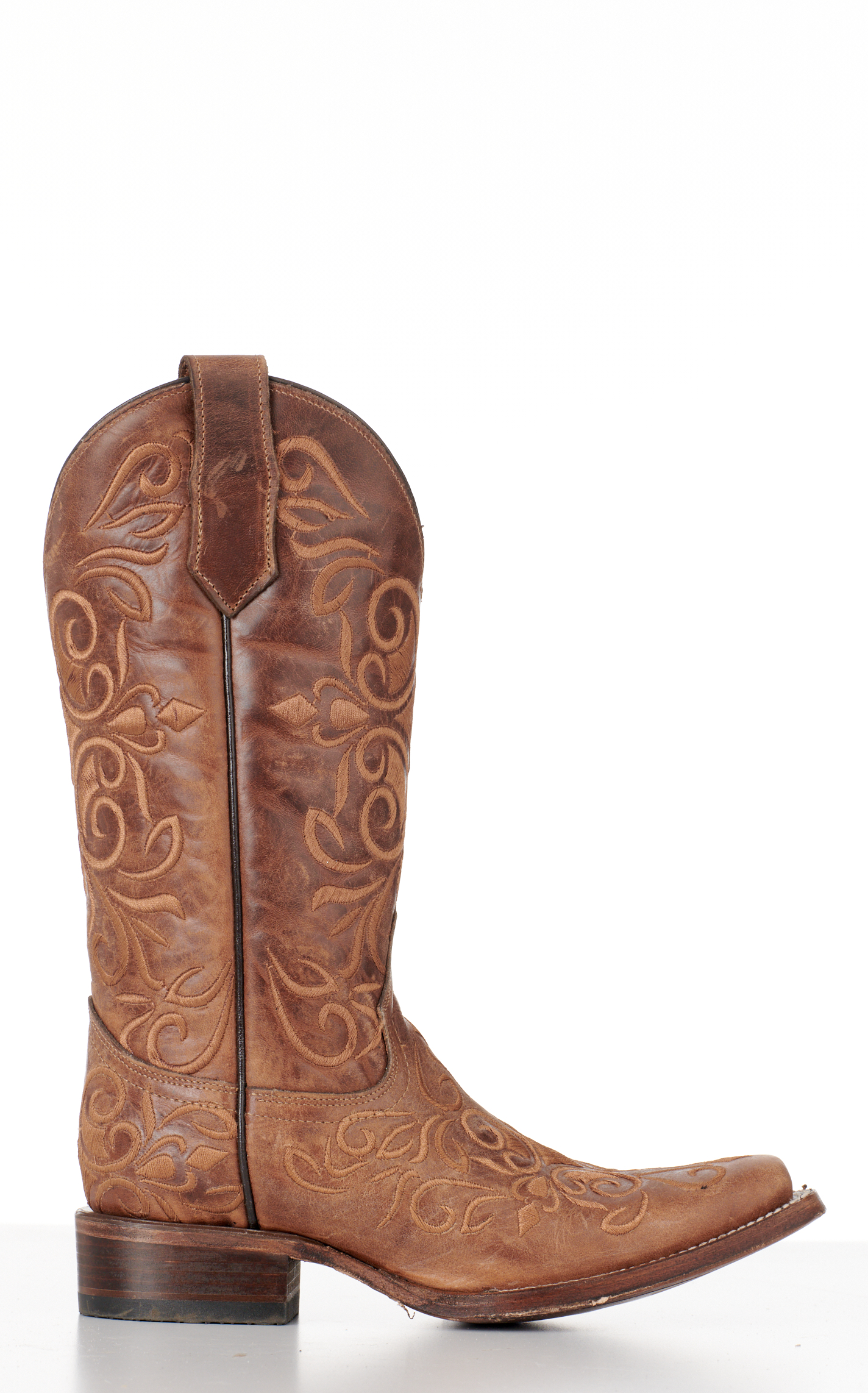 Circle G By Corral Women's Honey Stitched Square Toe Cowboy Boots - Image 1