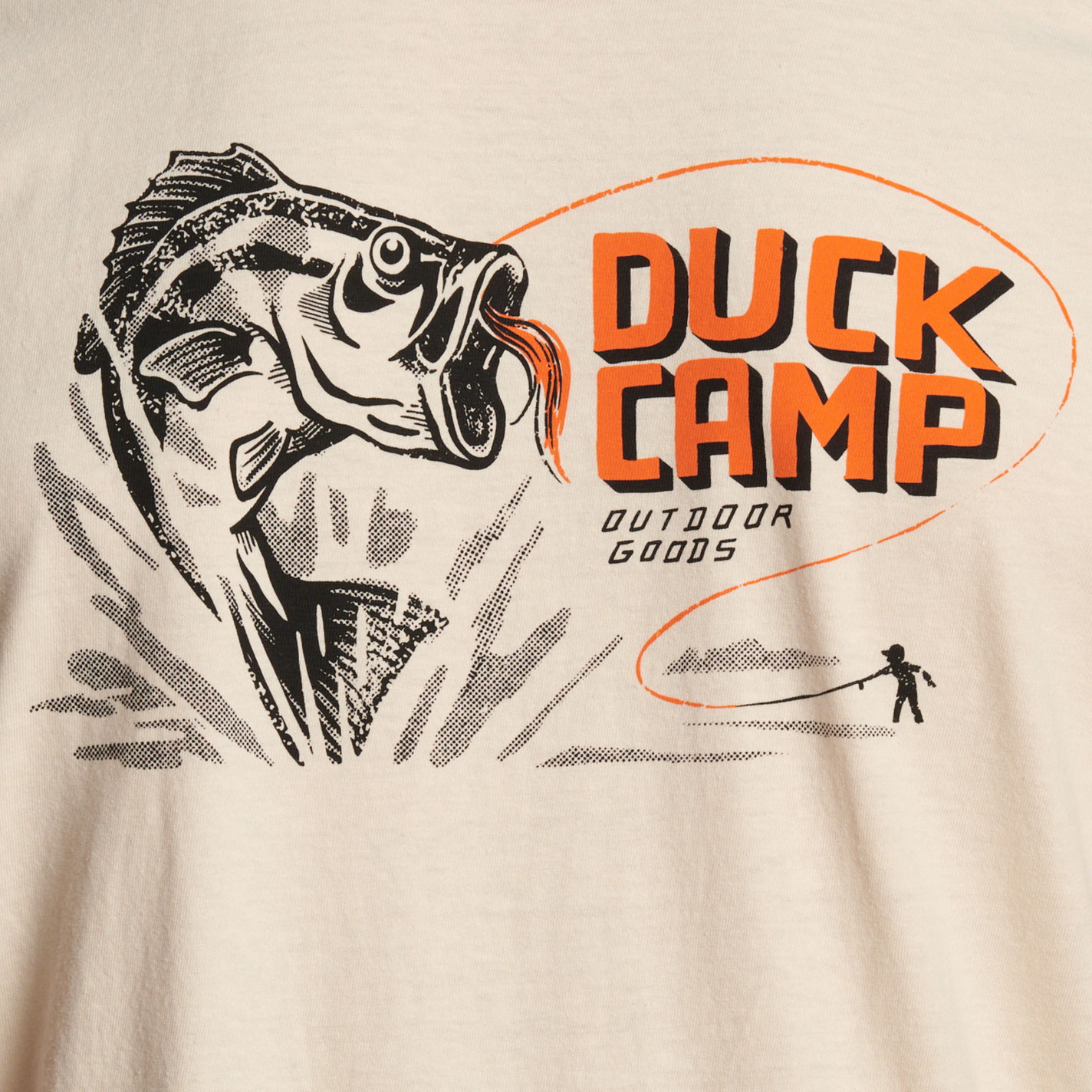 Duck Camp Men's Ivory Smash Largemouth T-Shirt - Image 1