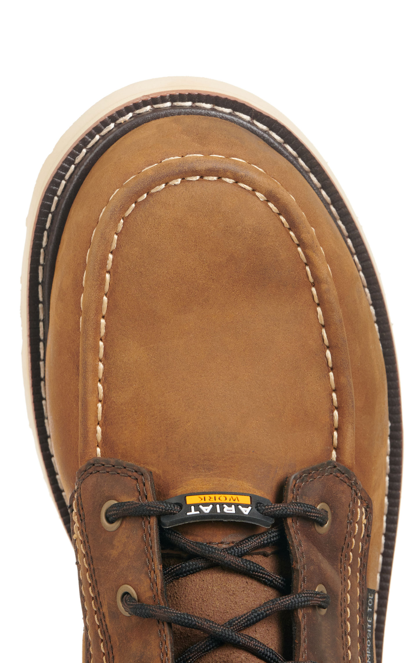 Ariat Men's Rebar Wedge Distressed Brown Moc Composite Toe 6\