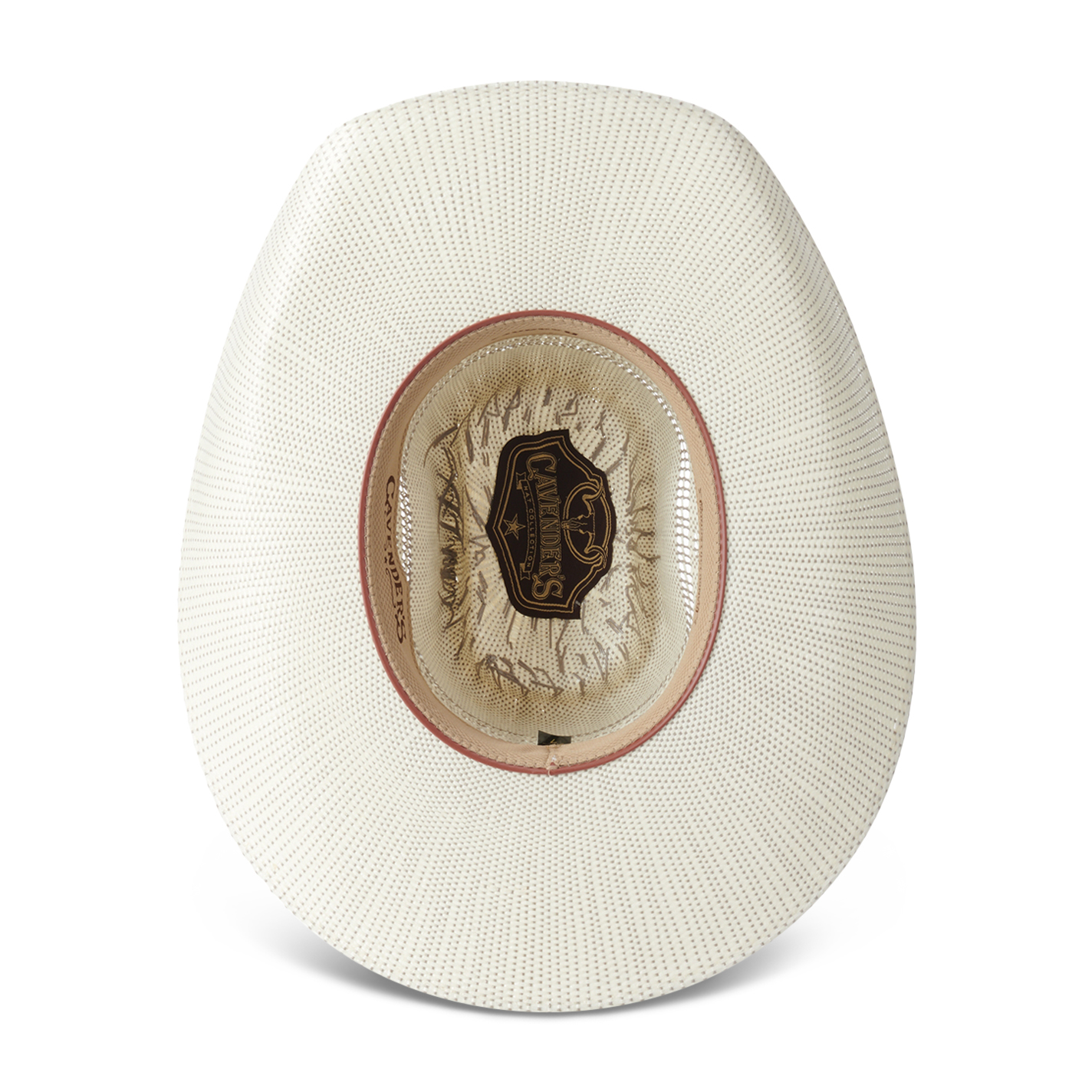 Rafter C Ivory and Gray Vented Brick Crown Bangora Straw Cowboy Hat - Image 1