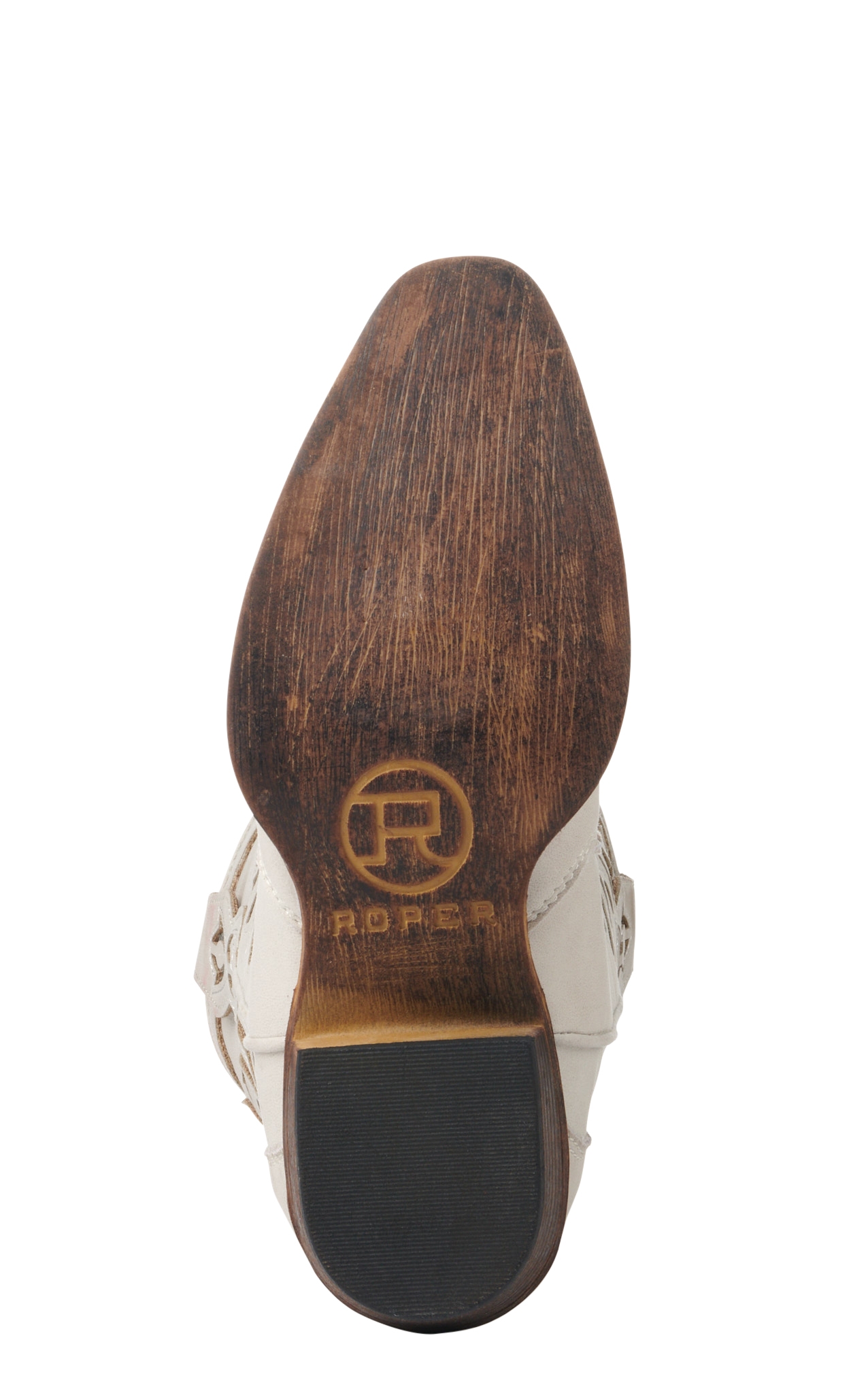 Roper Women's Riley Glitz White with Silver Glitter Inlay Snip Toe Cowboy Boots - Image 1