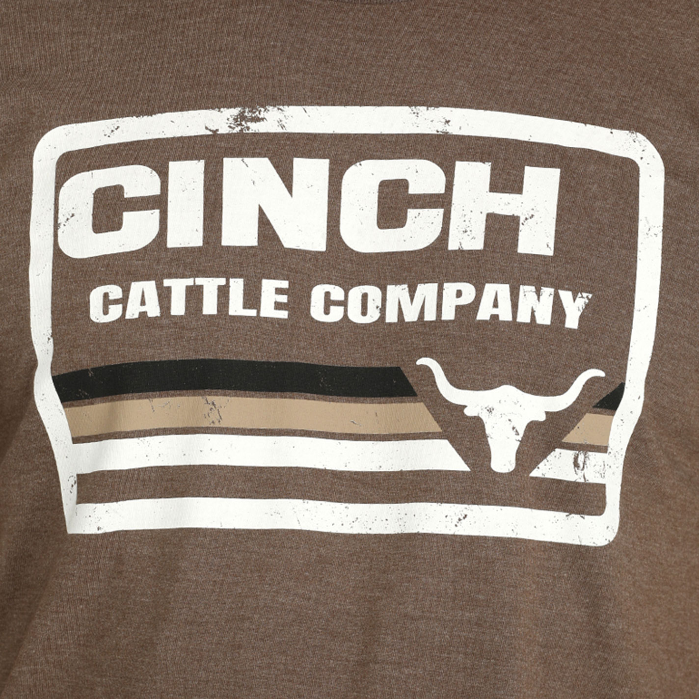 Cinch Men's Brown Cattle Company Logo Graphic T-Shirt - Image 1