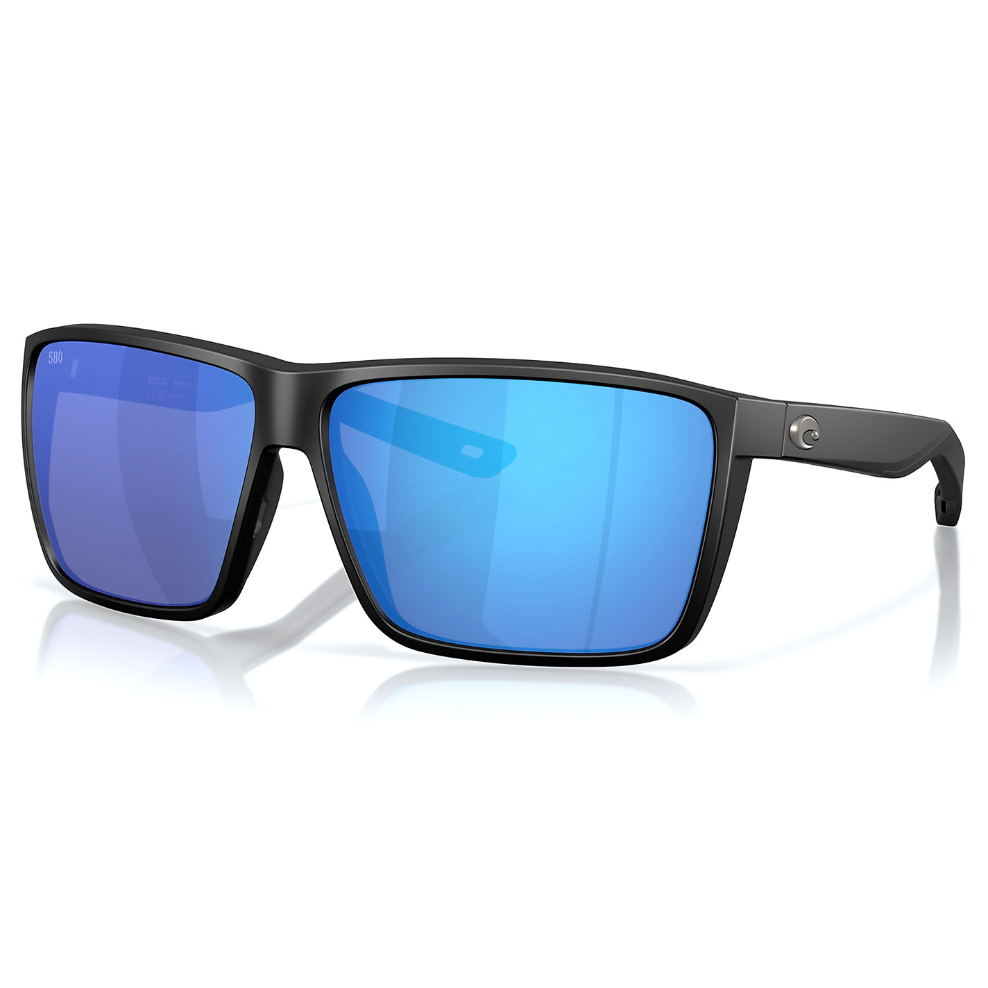 Costa Men's Black Frame Blue Mirror Polarized Sunglasses - Image 3