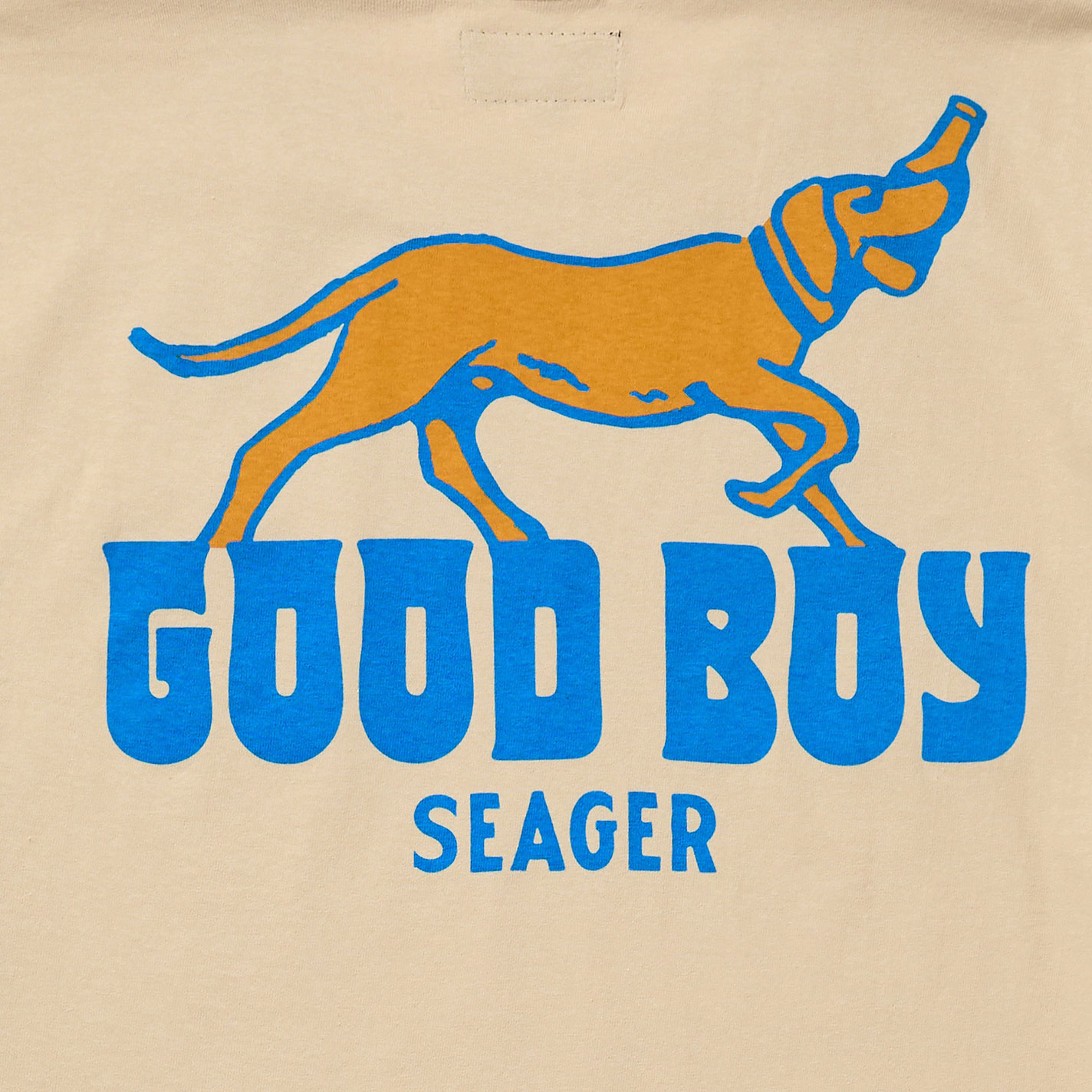 Seager Men's Tan Graphic Good Boy T-Shirt  - Image 1