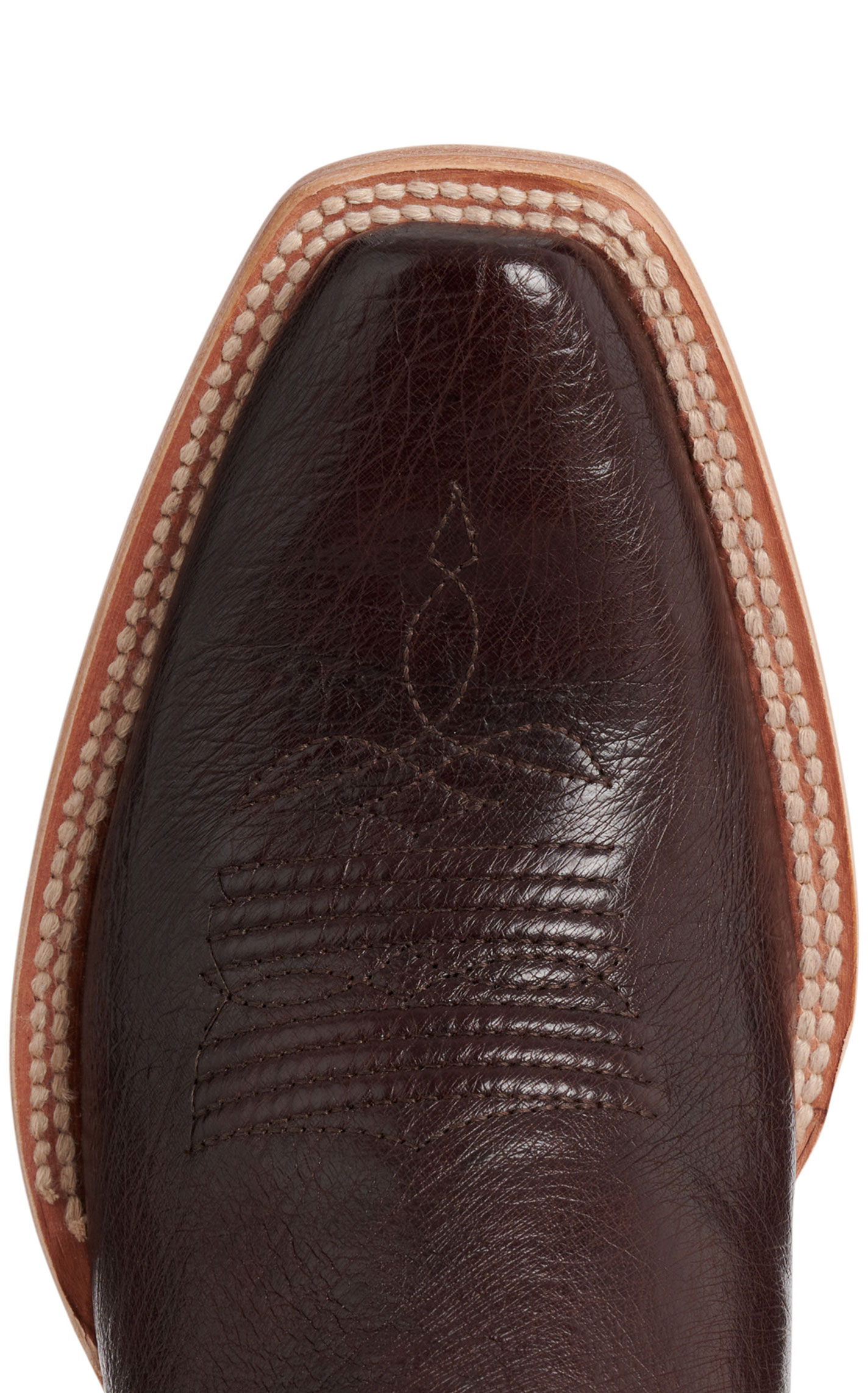 Resistol Men’s Nicotine & Red Smooth Quill Ostrich Cutter Toe Cowboy Boots - Image 1