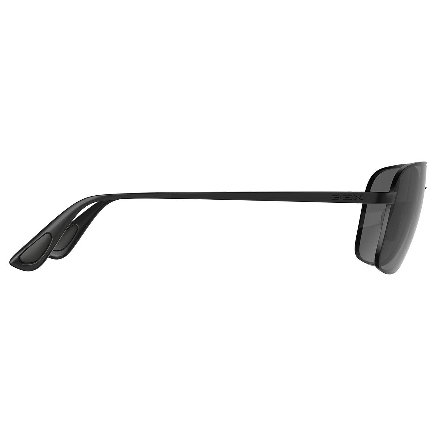 BEX Mach Matte Black Aviator Sunglasses - Image 1