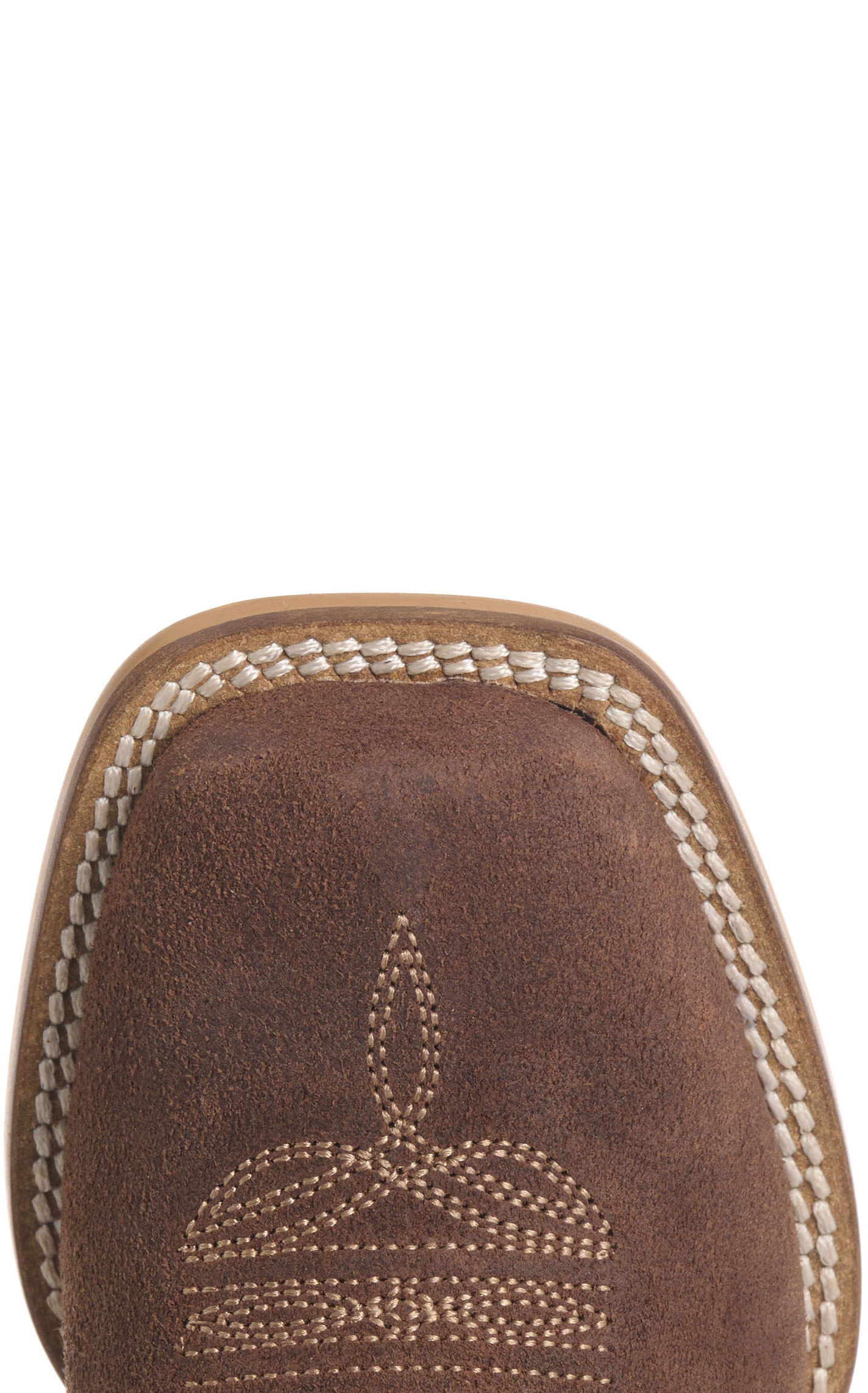 Cavender’s Kids' Black & Brown Roughout Suede Square Toe Cowboy Boots - Image 1