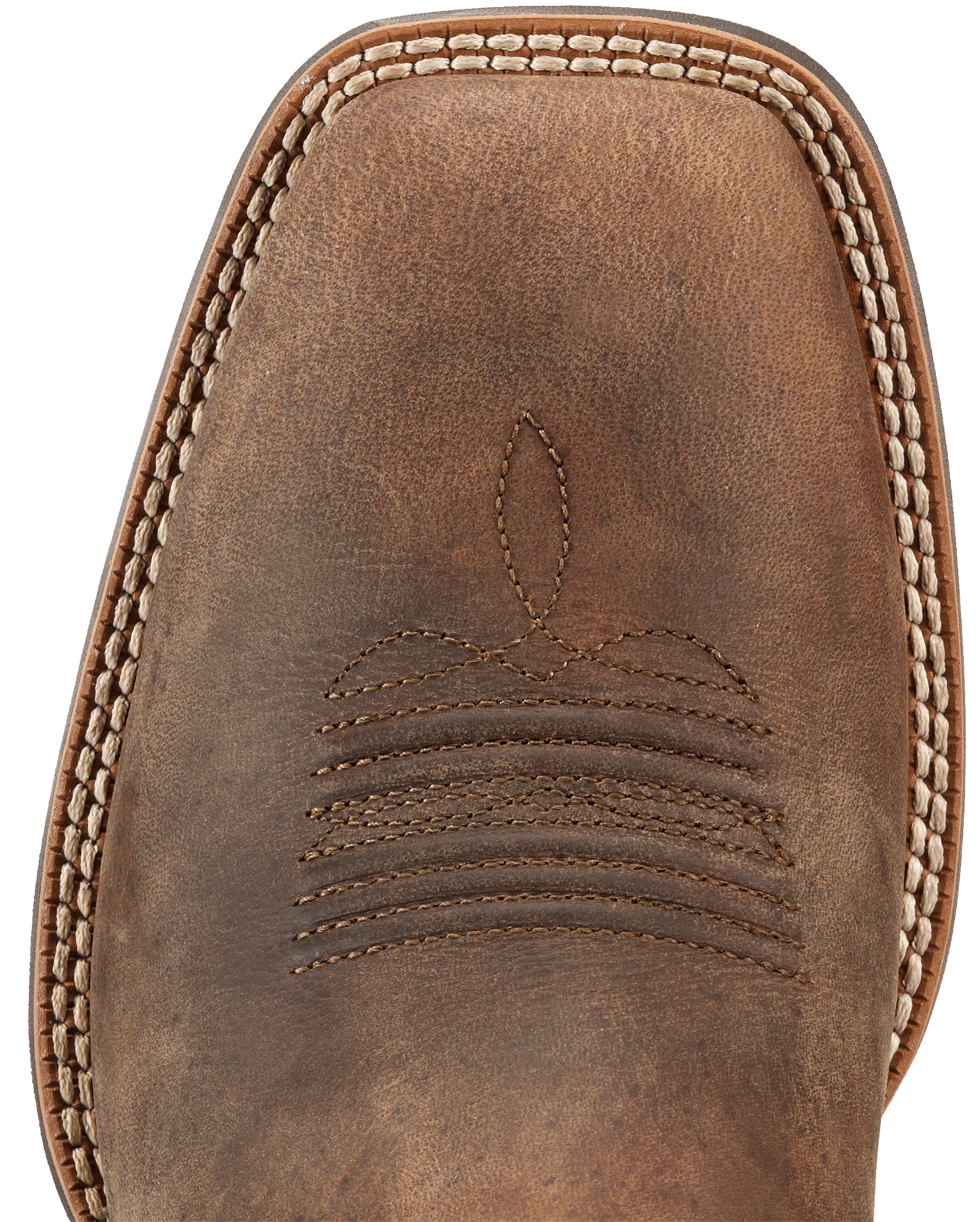 Ariat Men's Sport Outfitter Distressed Brown Wide Square Toe Cowboy Boots - Image 1