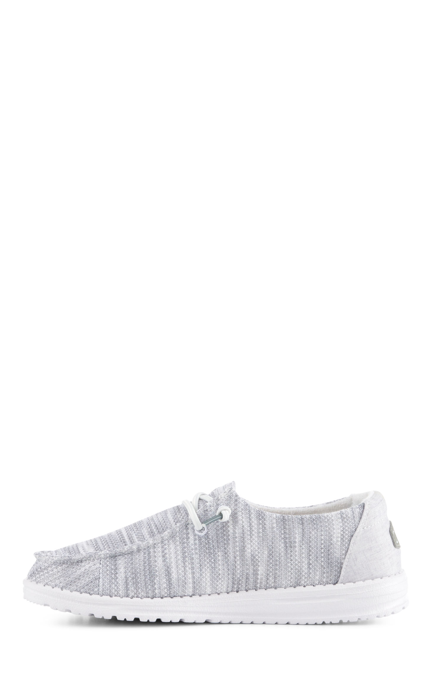 Hey Dude Women’s Wendy Sox Gray Moc Toe Lace Up Casual Shoes - Image 1