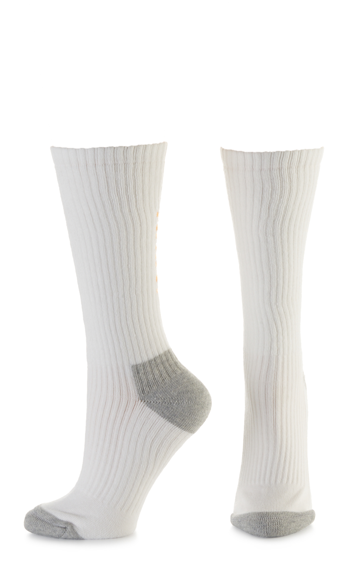 Ariat Men's White and Gray Mid Calf 3Pk Boot Socks (Large) - Image 1