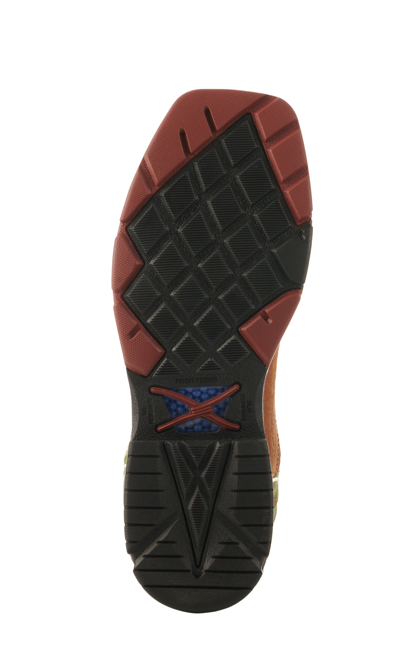 Twisted X Men's Latte and Green with Cross CellStretch Wide Composite Square Toe Work Boots - Image 1